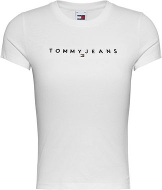 Tommy Jeans T-Shirt Slim Tee Linear Logo Shirt mit Logostickerei