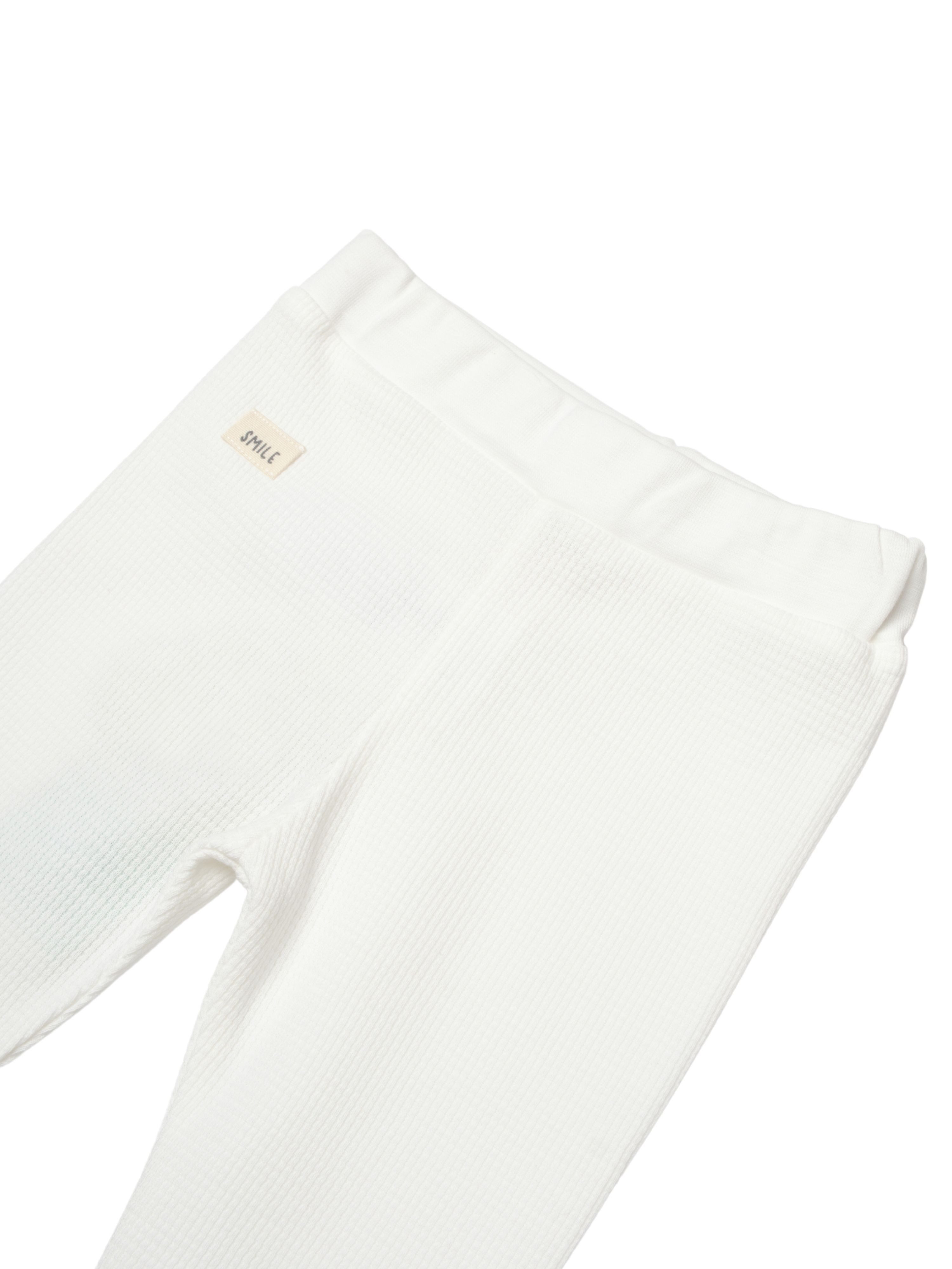biorganic Funktionshose Baby Waffle Smile für Jungen und Mädchen Unisex Hose (1-tlg) Waffelmuster, Bio-Baumwolle, Größe 68 - 86