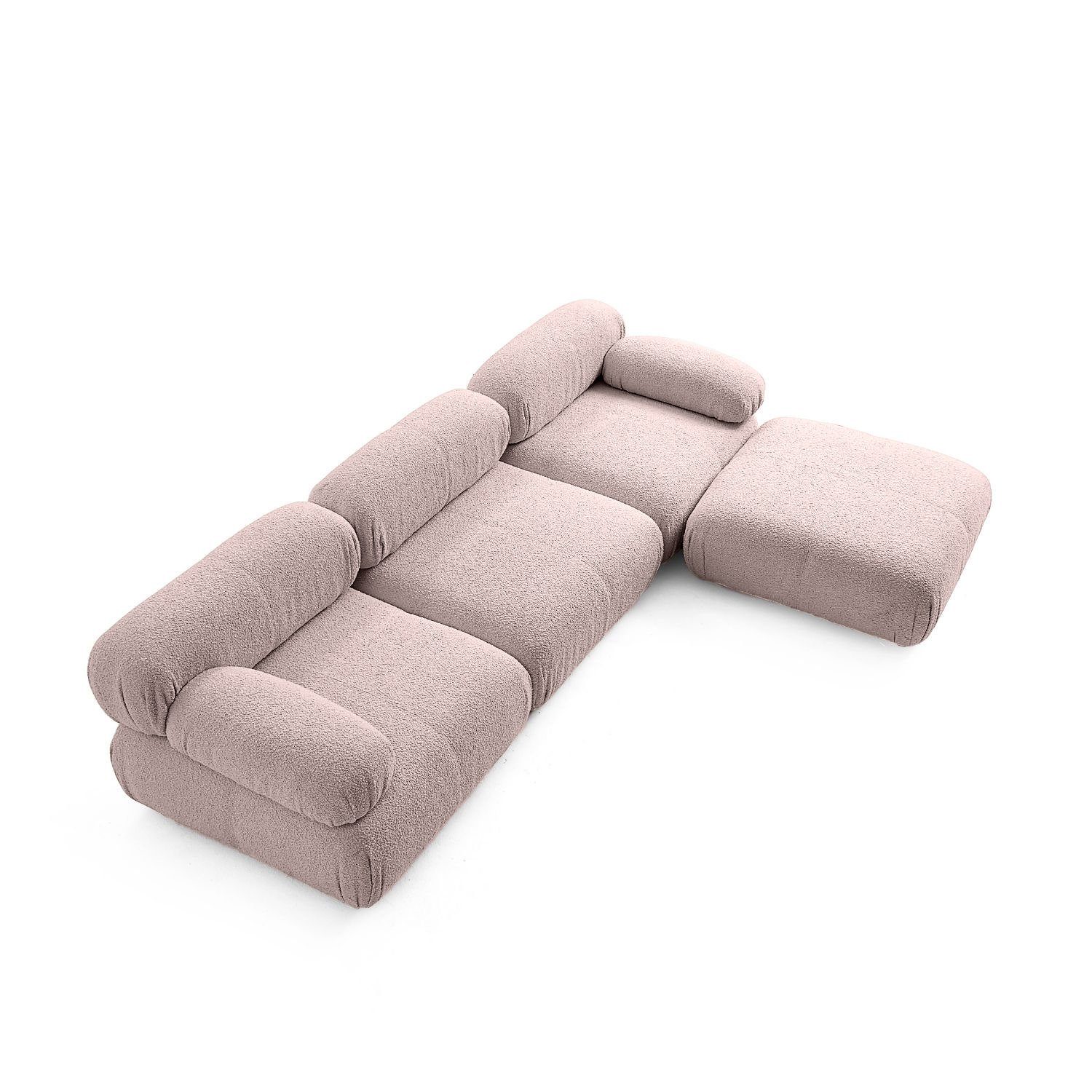 Komfortschaum enthalten! Sofa Aufbau Sitzmöbel aus Knuffiges und im Preis Touch neueste Hellrosa-Lieferung me Generation