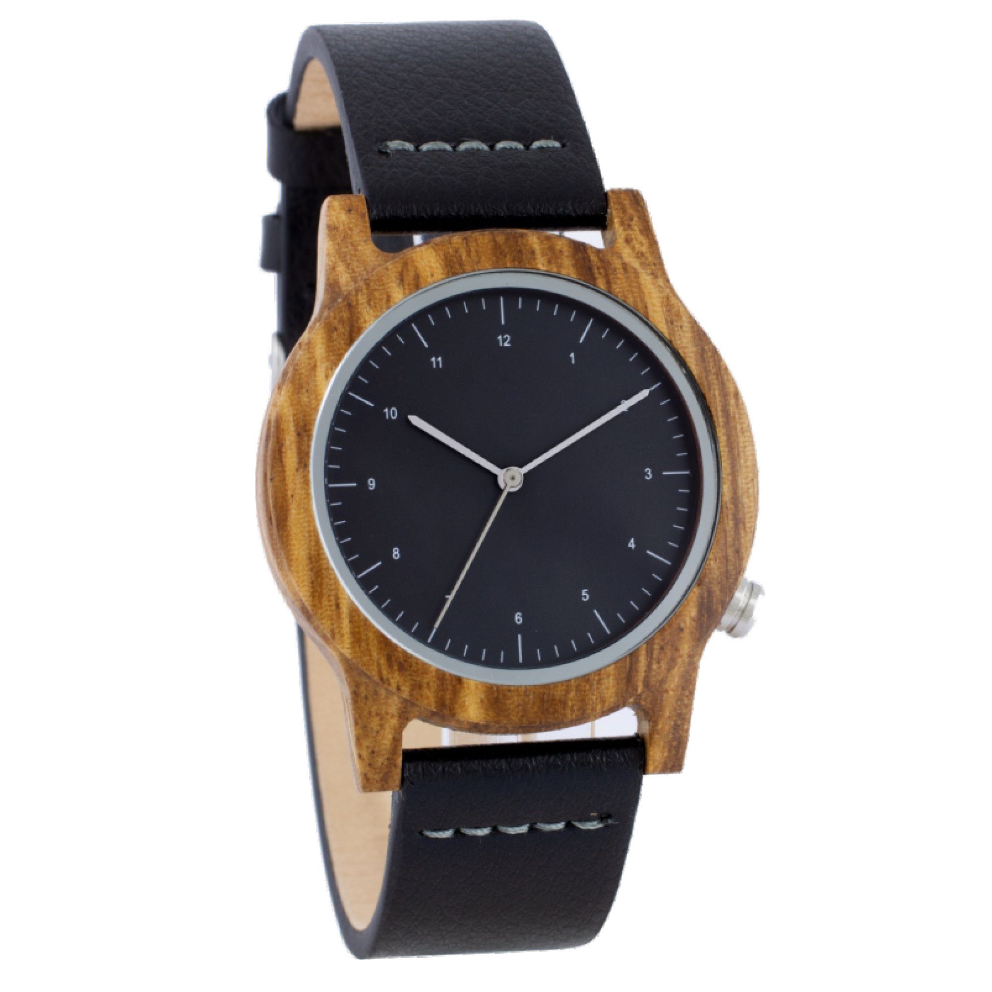 Miraval Quarzuhr Elegante Holz-Armbanduhr, FSC 100%, Holz Mineralglas Leder günstig online kaufen