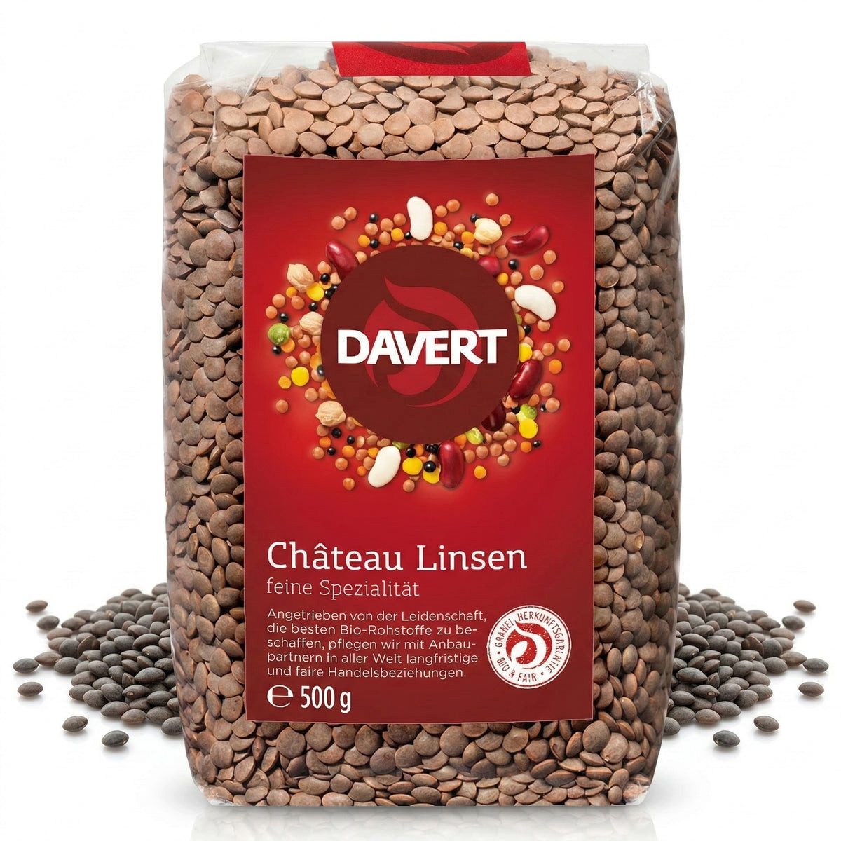 Davert Reis Davert Bio Braune Tellerlinsen