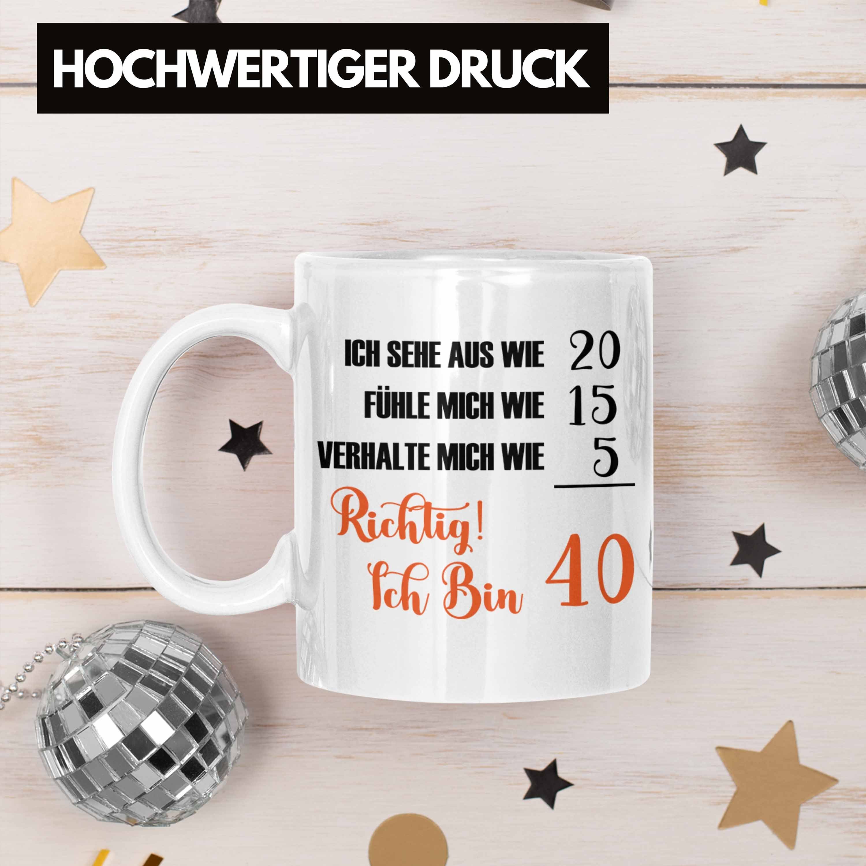 40er Tasse 40. Lustiges Tasse Geschenk Weiss Day Trendation B Frauen Geburtstag