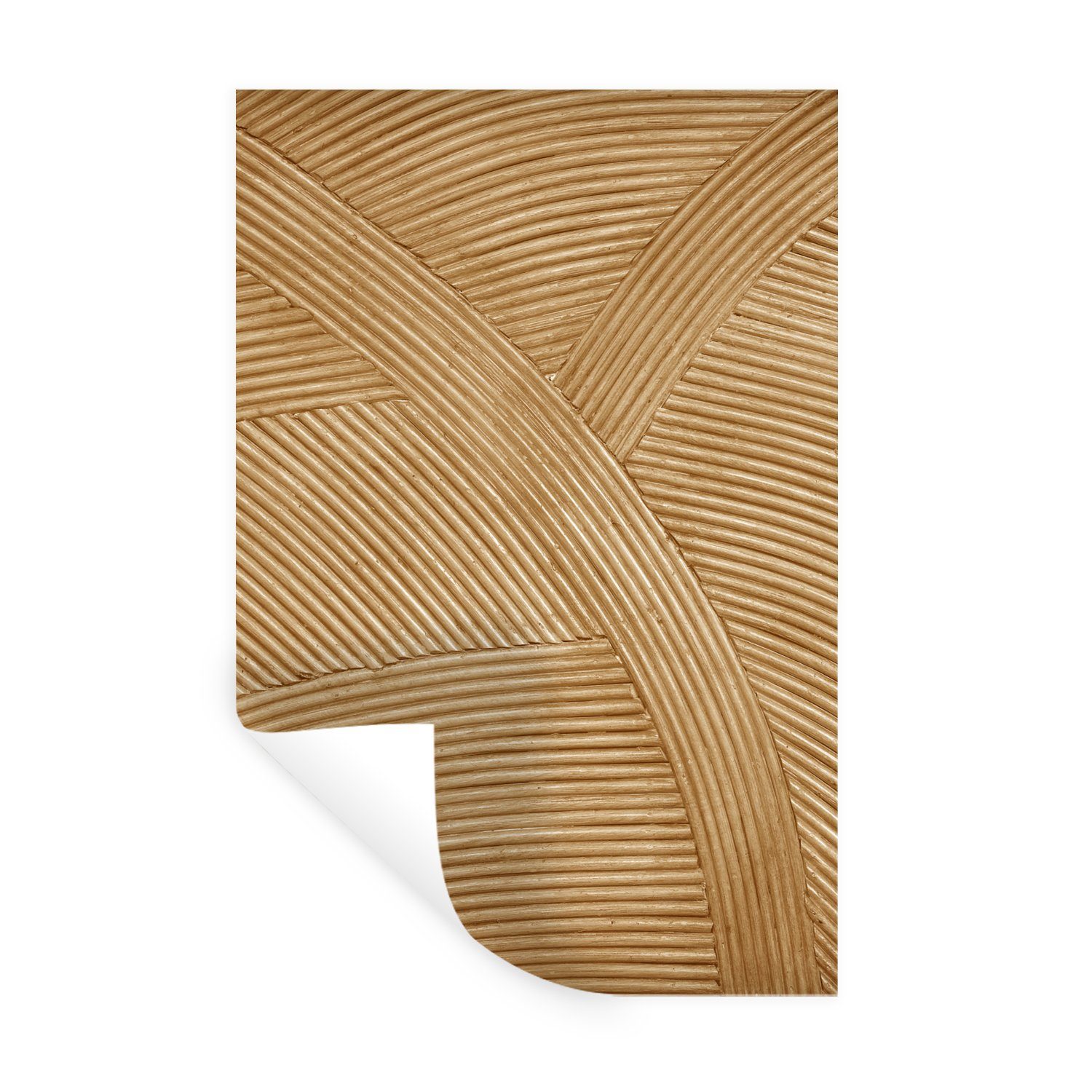 MuchoWow Wandsticker Struktur - Natur - Kunst - Rattan (1 St), Wandaufkleber, Selbstklebend, Wohnzimmer, 20x30 cm