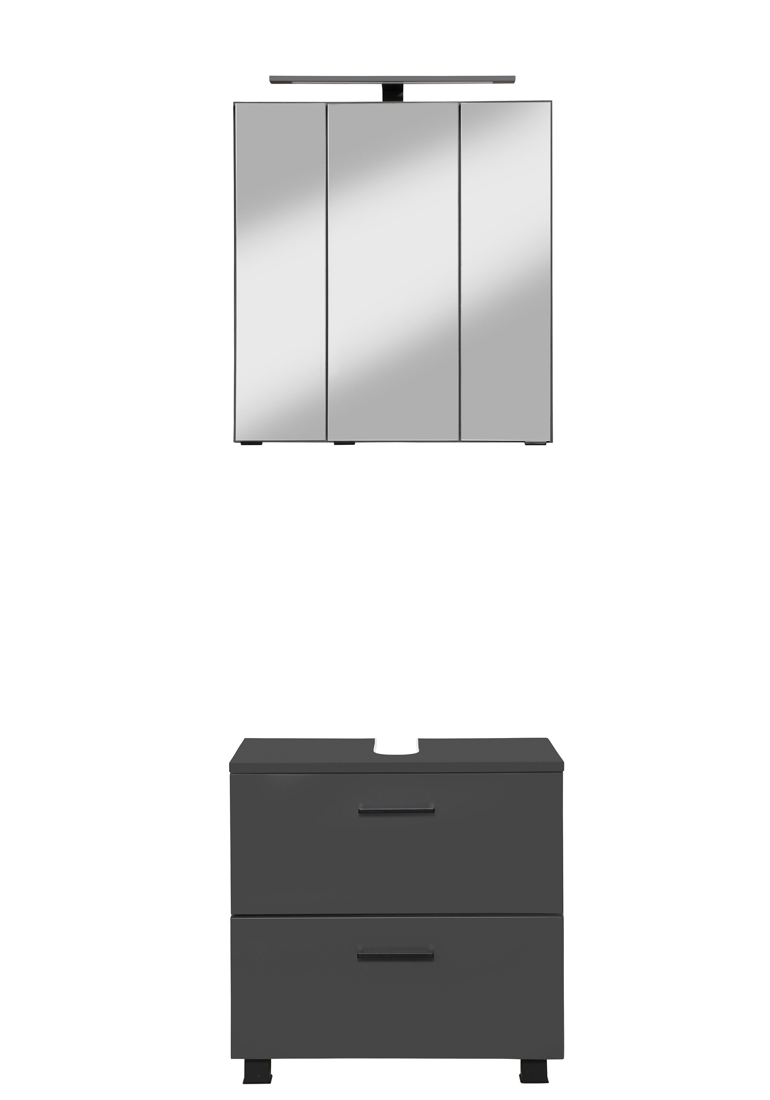 welltime Badmöbel-Set "Trento", Badezimmer-Set, Waschbeckenunterschrank, Sp günstig online kaufen