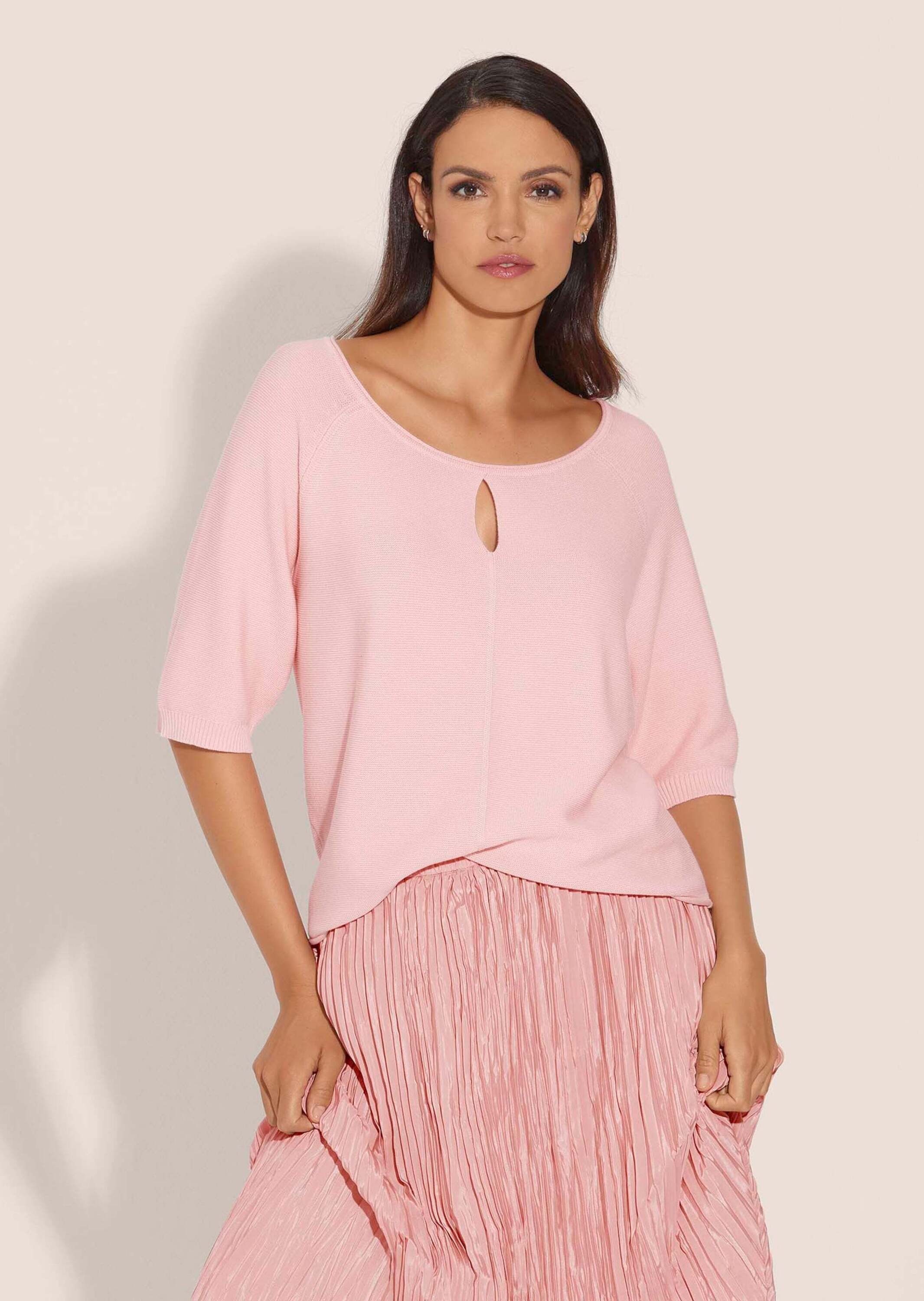 MADELEINE Strickpullover Halbarm-Pullover in kastiger Form günstig online kaufen
