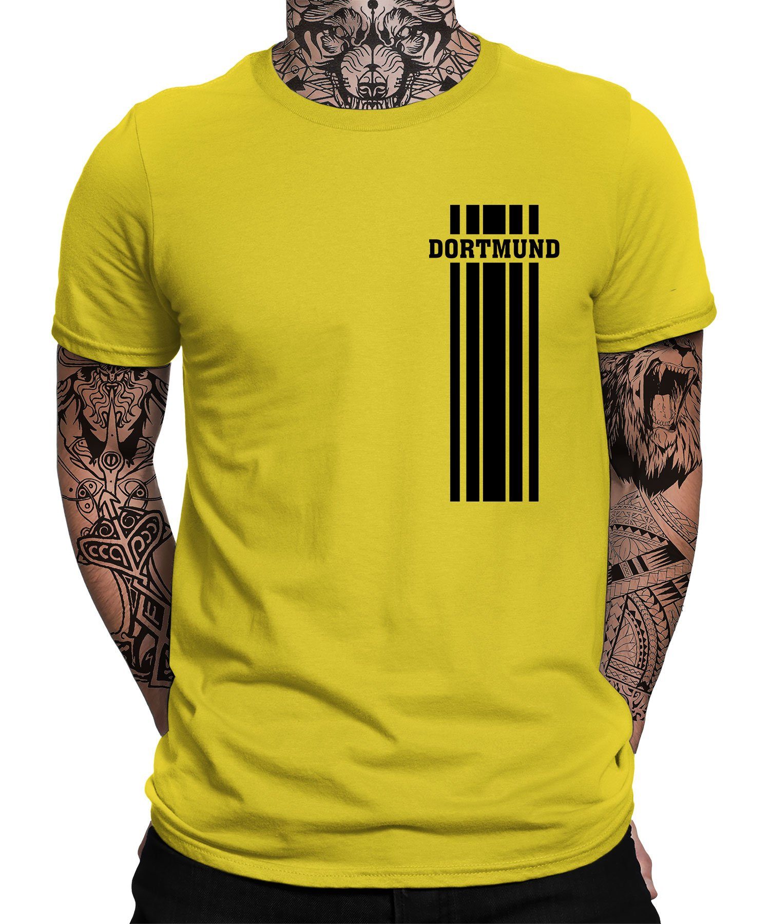 Quattro Formatee Kurzarmshirt Trikot - Fußball Ruhrpott (1-tlg) Herren T-Shirt Gelb Dortmund