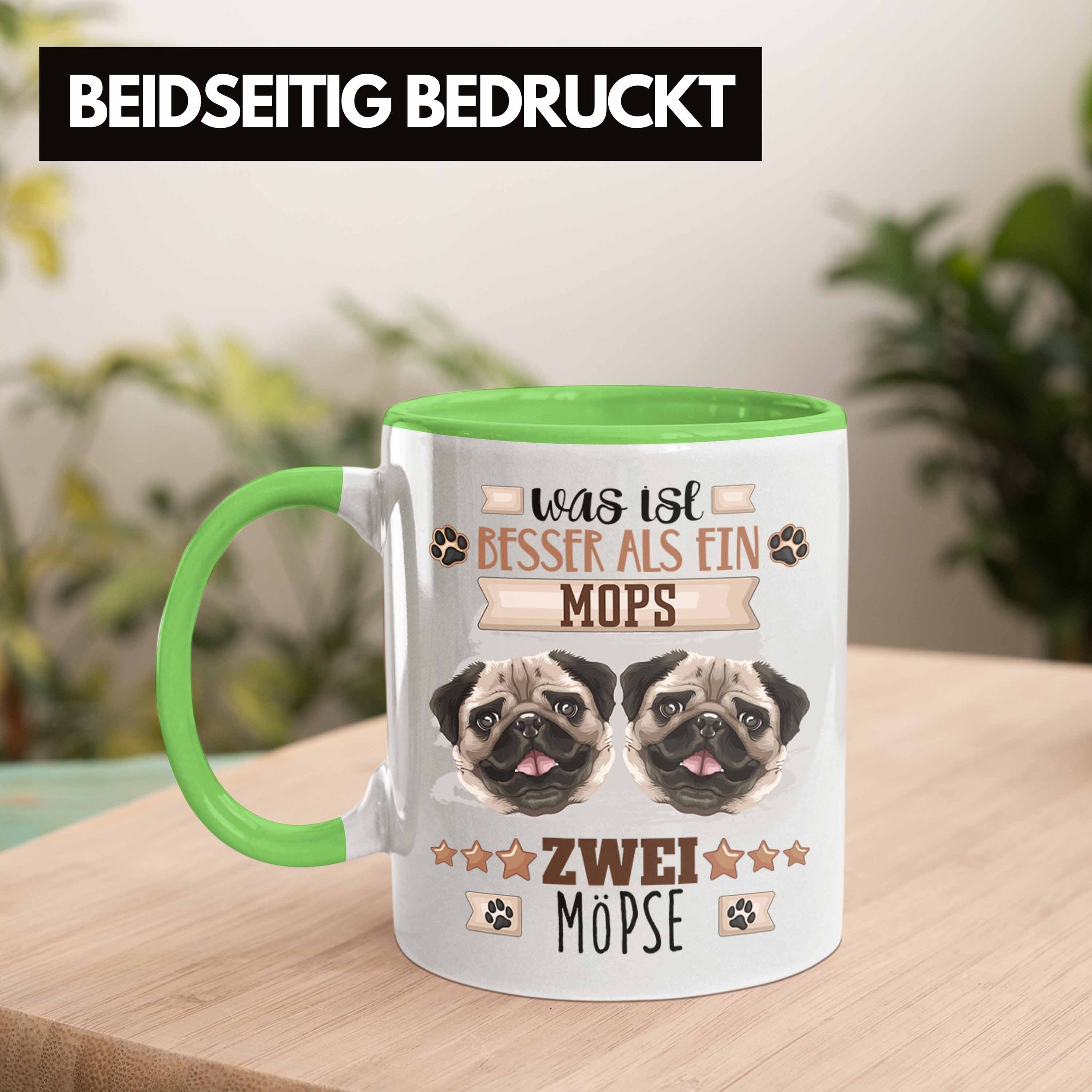 Trendation Tasse Mops Besitzer Bess Tasse Grün Geschenkidee Ist Lustiger Geschenk Was Spruch