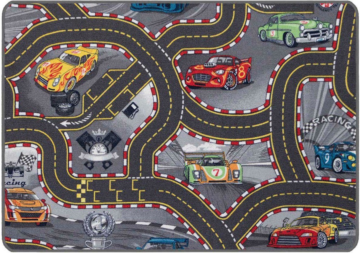 Primaflor-Ideen in Textil Kinderteppich Spielteppich CARS, rechteckig, Höhe: 6,5 mm, Kurzflor, Straßen-Spiel-Teppich, Motiv Autos, Kinderzimmer – Bild 2 von 5