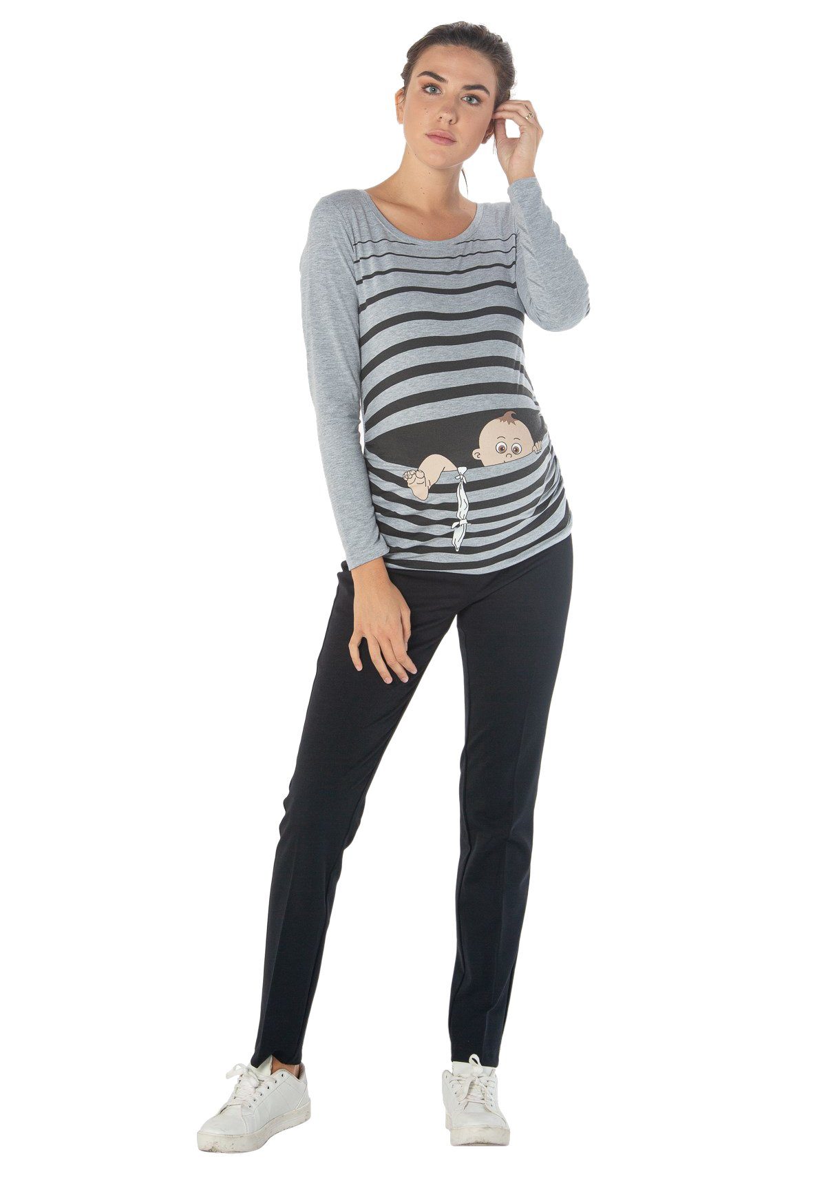M.M.C. Umstandsshirt Baby Flucht mit Motiv