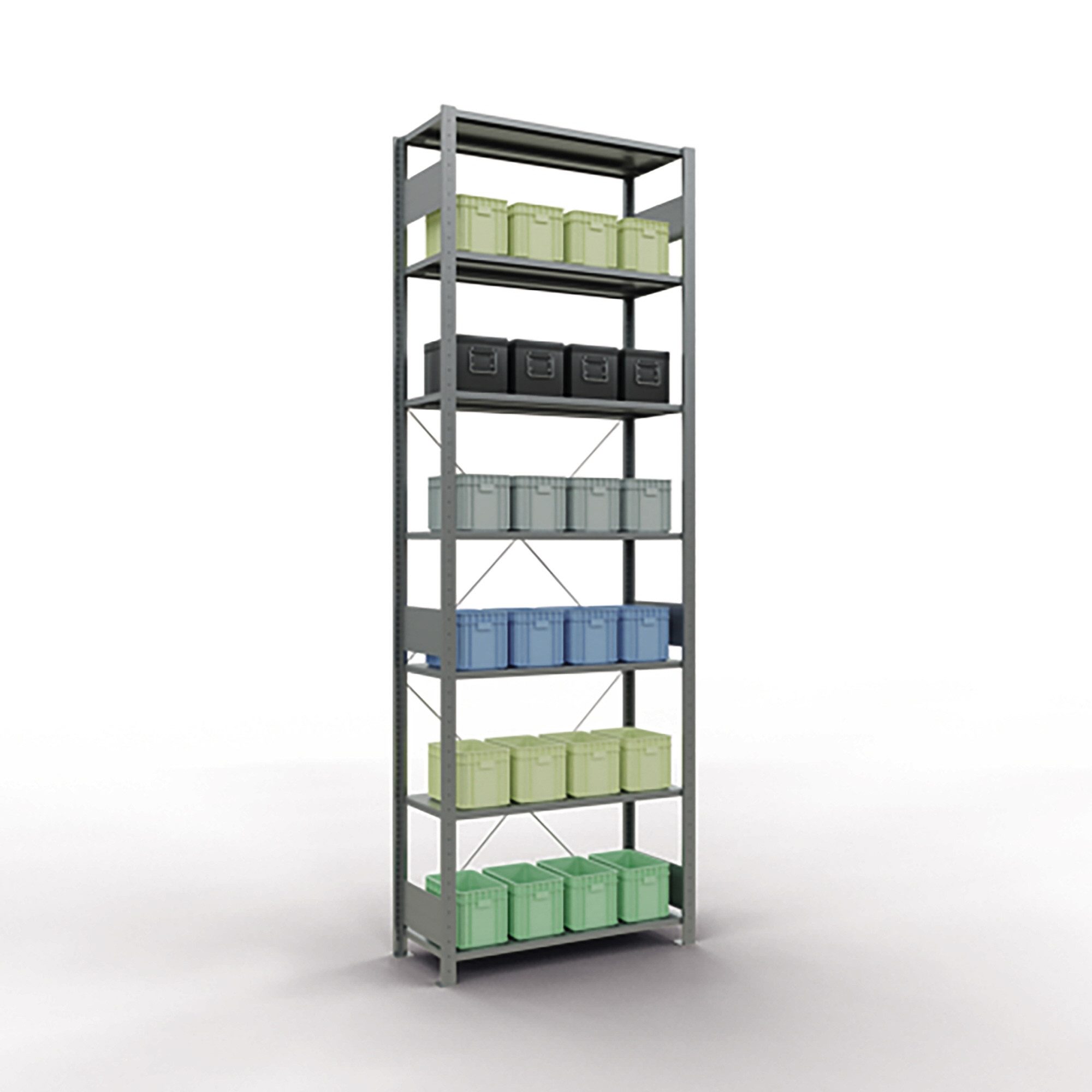 Schulte Regal Regal MULTIplus150 12742 Grund 3.000x1.000x400mm 7 Böden verzinkt