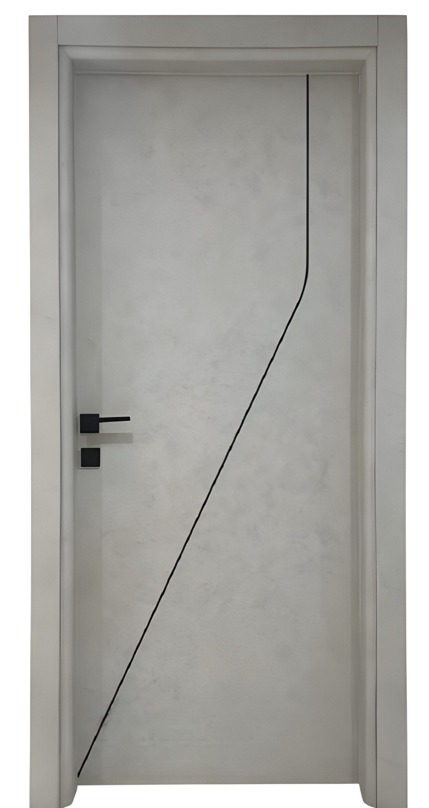 Xlmoebel Zimmertür Graue Holzwerktür - Stilvolle PVC-Haustür für Luxuswohnungen, Made in Europa