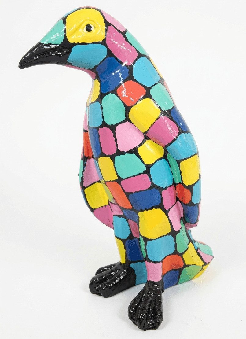 Xlmoebel Dekofigur Pinguin Statue abstrakte Figur modern bunt 40cm neu, Made in Europa