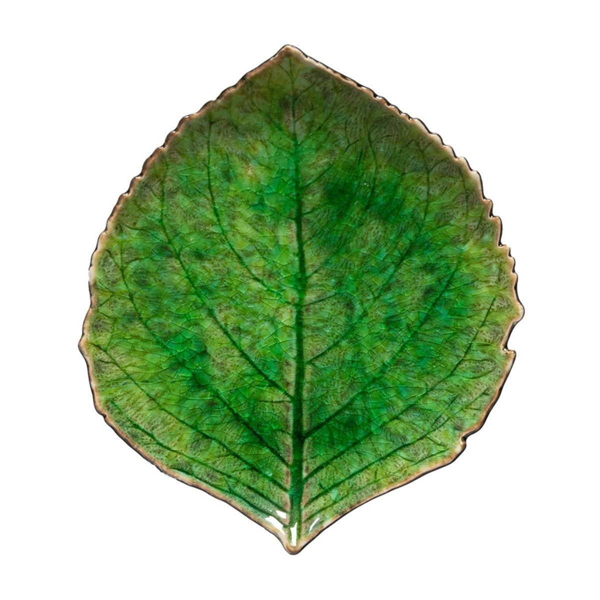 Costa Nova Vorspeisenteller Snack-/Beilagenteller, Blatt-Form, Hydrangea Leaf, (1 St), Hohe Brenntemperaturen, porenfrei hygienisch