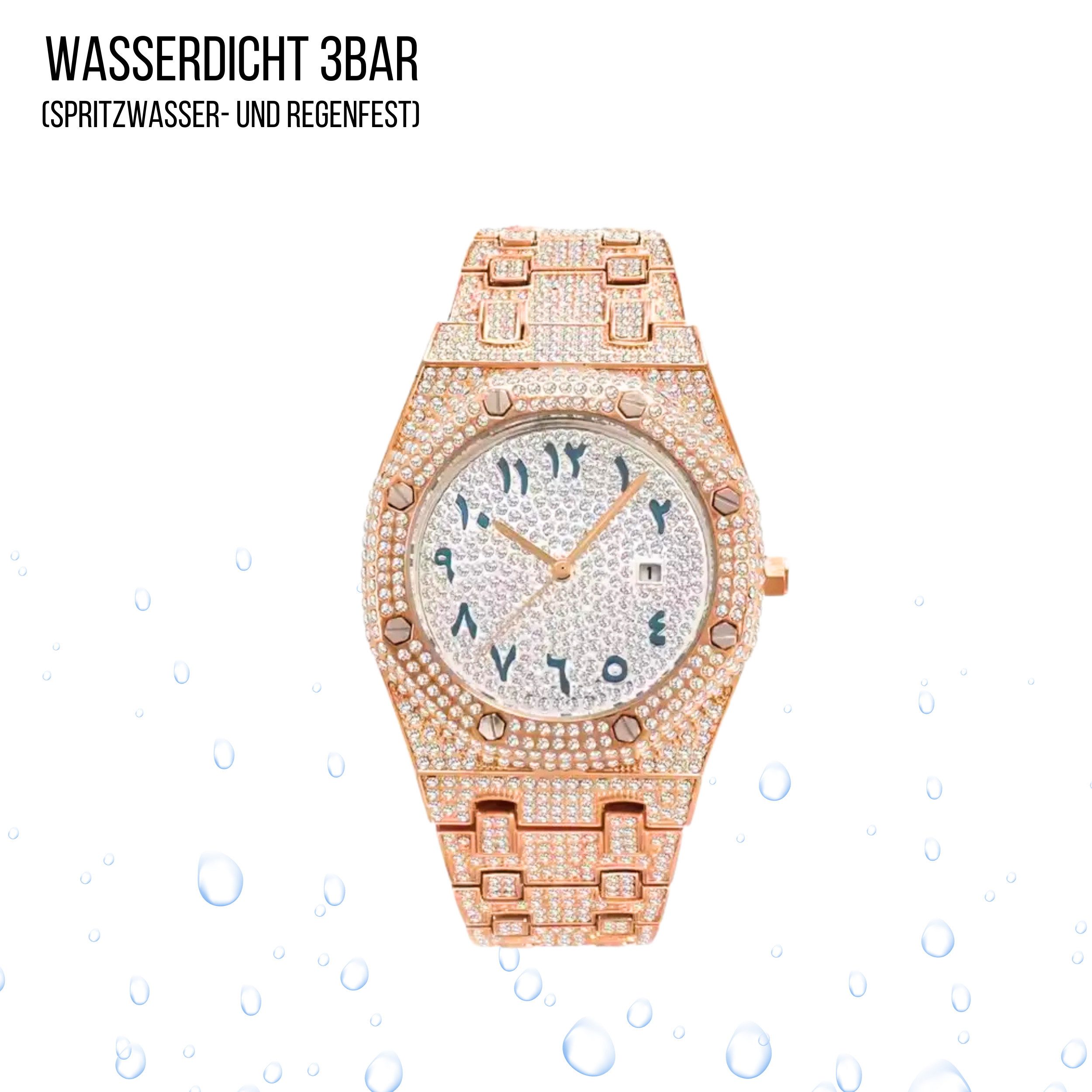 S&T Design Quarzuhr Iced Out Uhr Armbanduhr Herrenuhr Arabische Ziffern, (i günstig online kaufen