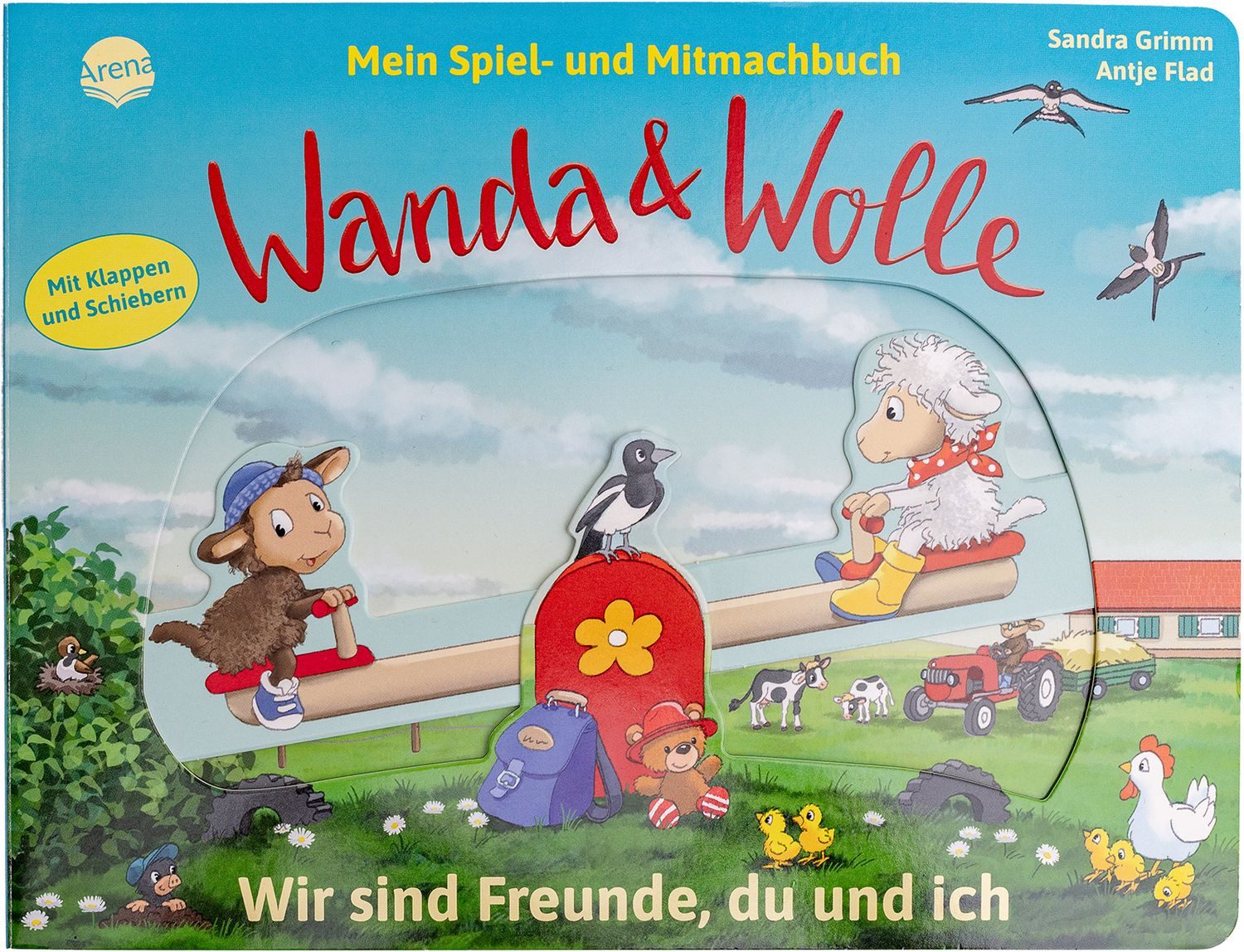 Kinderbuch Mein Spiel- und Mitmachbuch – Wanda und Wolle. Wir sind Freunde, du un Sandra Grimm