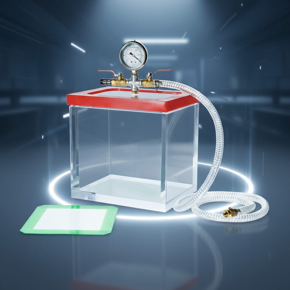 Melko Vakuumbehälter Vakuumkammer Acryl 7,39L 22CM Entgasung Vacuum Chamber Harzfalle, Acryl, (Stück), Wasserdruck-getestet