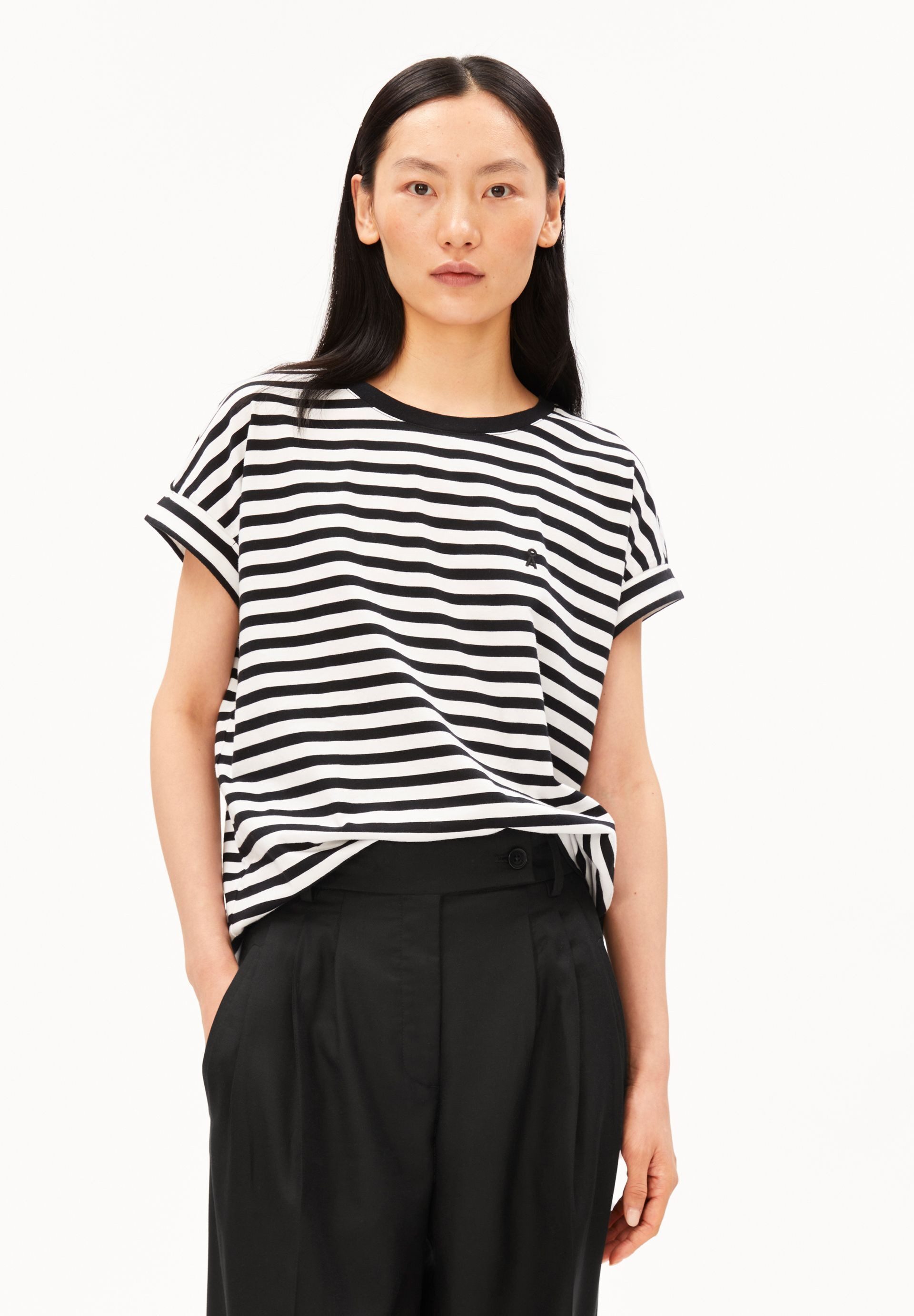 Armedangels T-Shirt IDAARA STRIPES T-Shirt aus Bio-Baumwolle Loose Fit