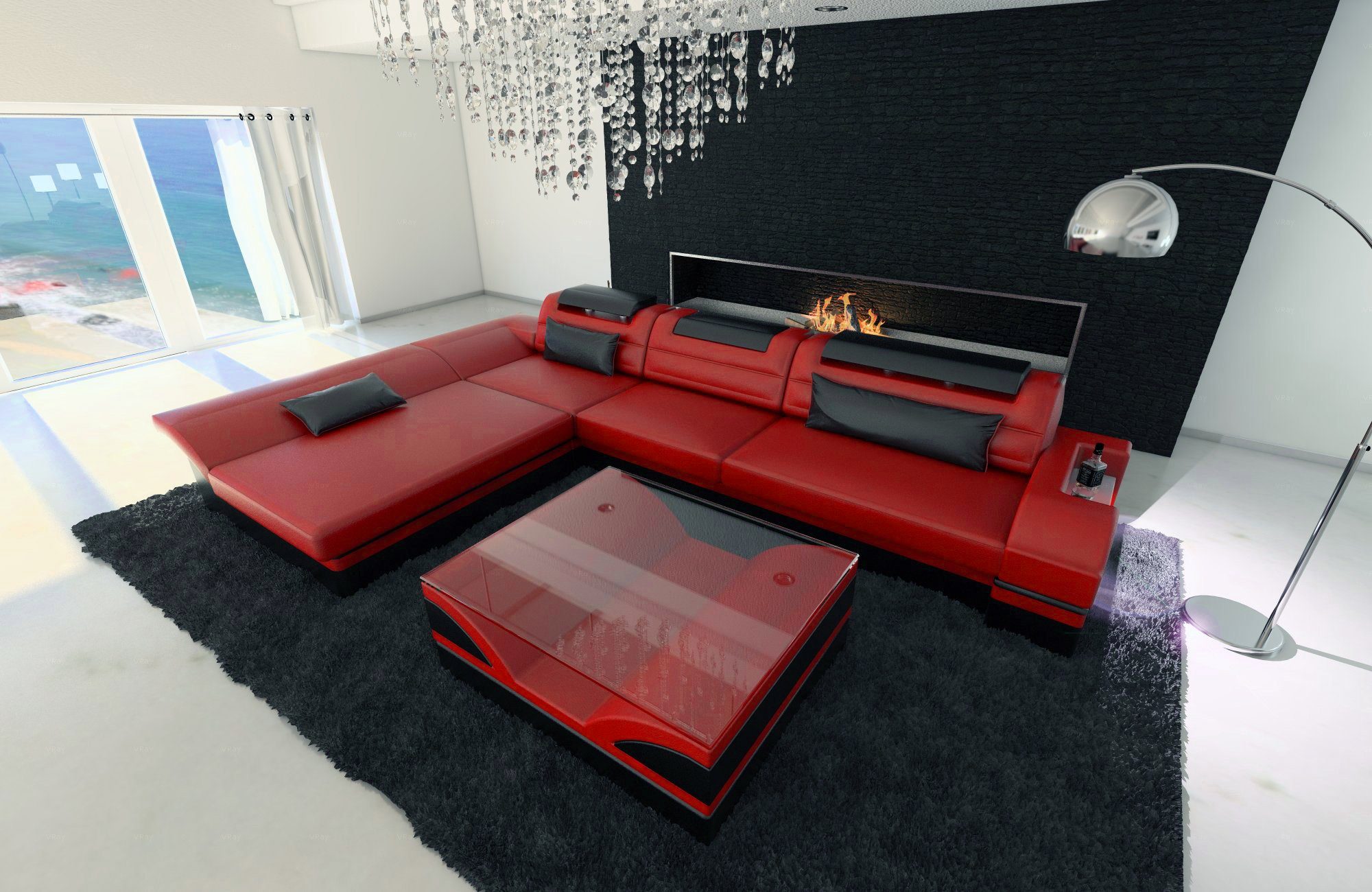 Sofa Dreams Ecksofa Couch Leder Sofa günstig online kaufen