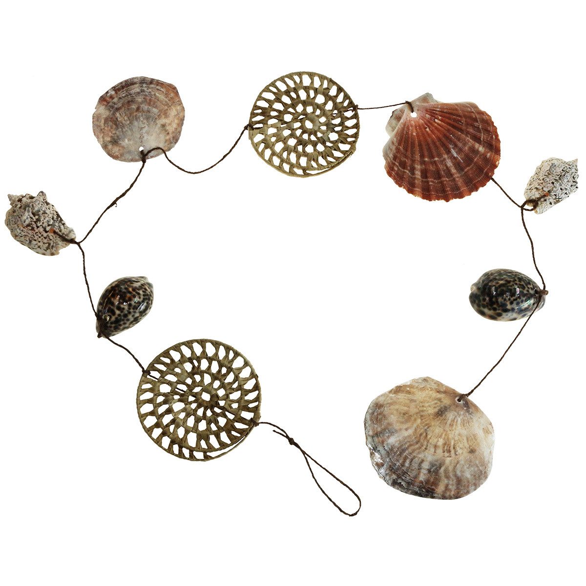 DIJK Bastelnaturmaterial Muschelgirlande Deko Wandschmuck Maritim Sommer L125cm