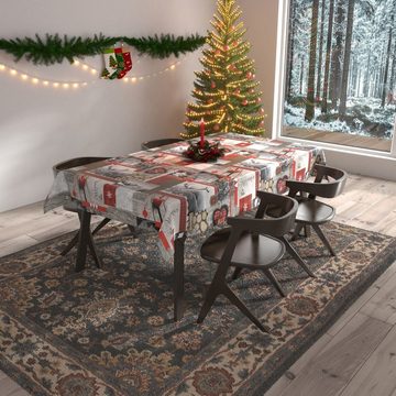 Beautex Tischdecke Wachstuchtischdecke abwischbar Tischdecke RUND ECKIG, Weihnachten (1-tlg)