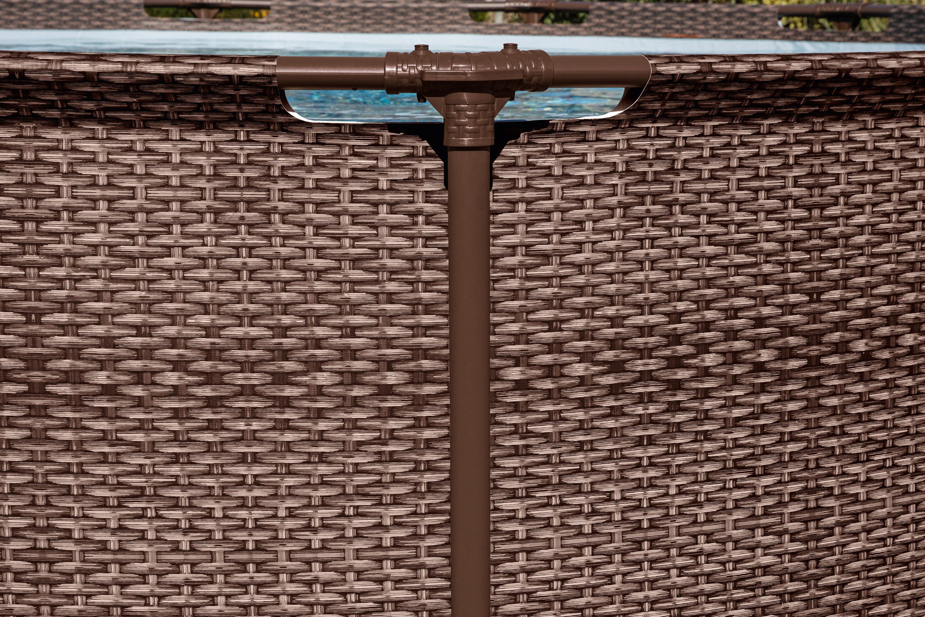 Bestway Framepool Steel Pro MAX™ (Set, Inkl. Filterpumpe, Sicherheitsleiter), Ø 366 x 100 cm