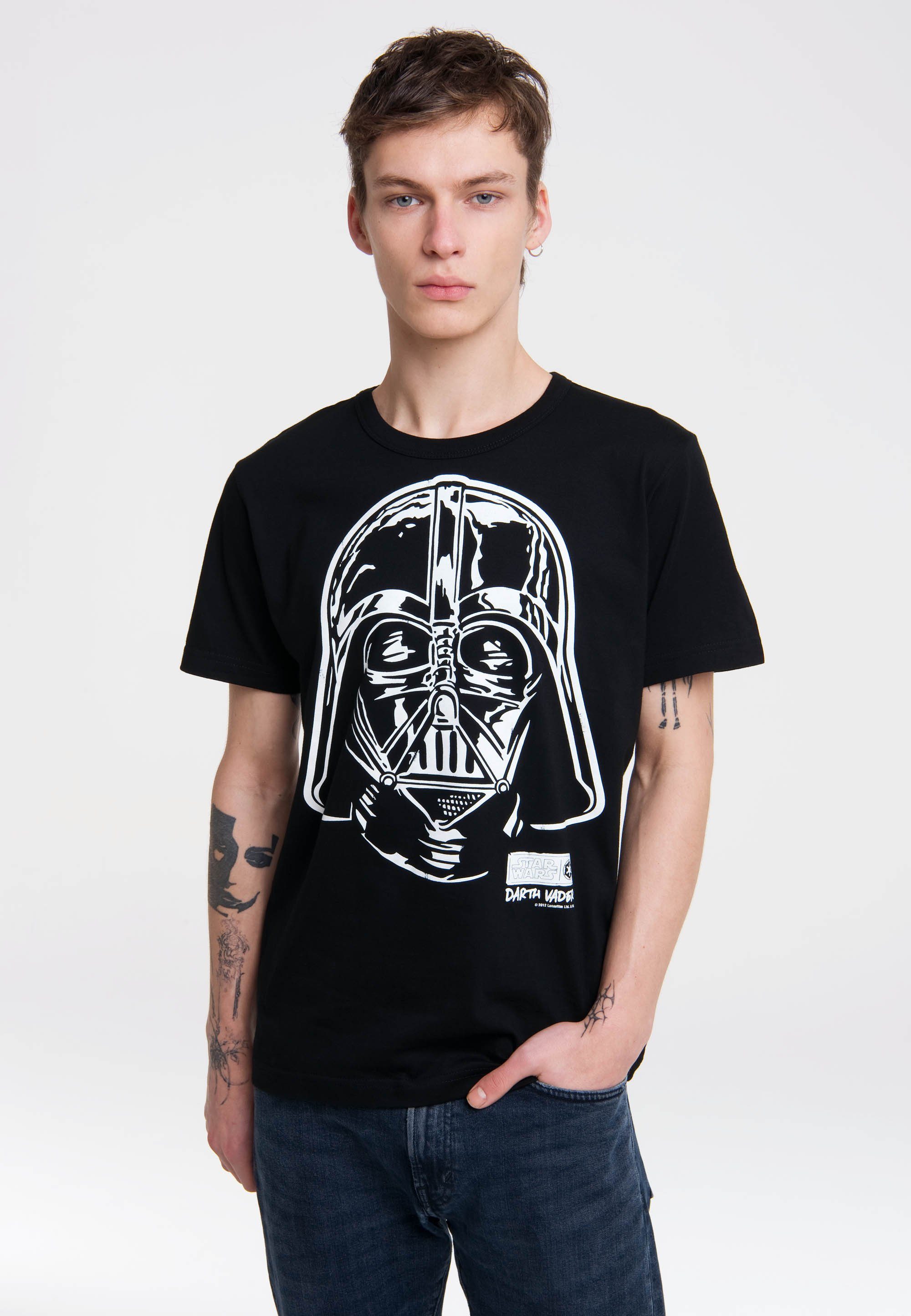 LOGOSHIRT lizenziertem Original-Print T-Shirt Star mit Wars