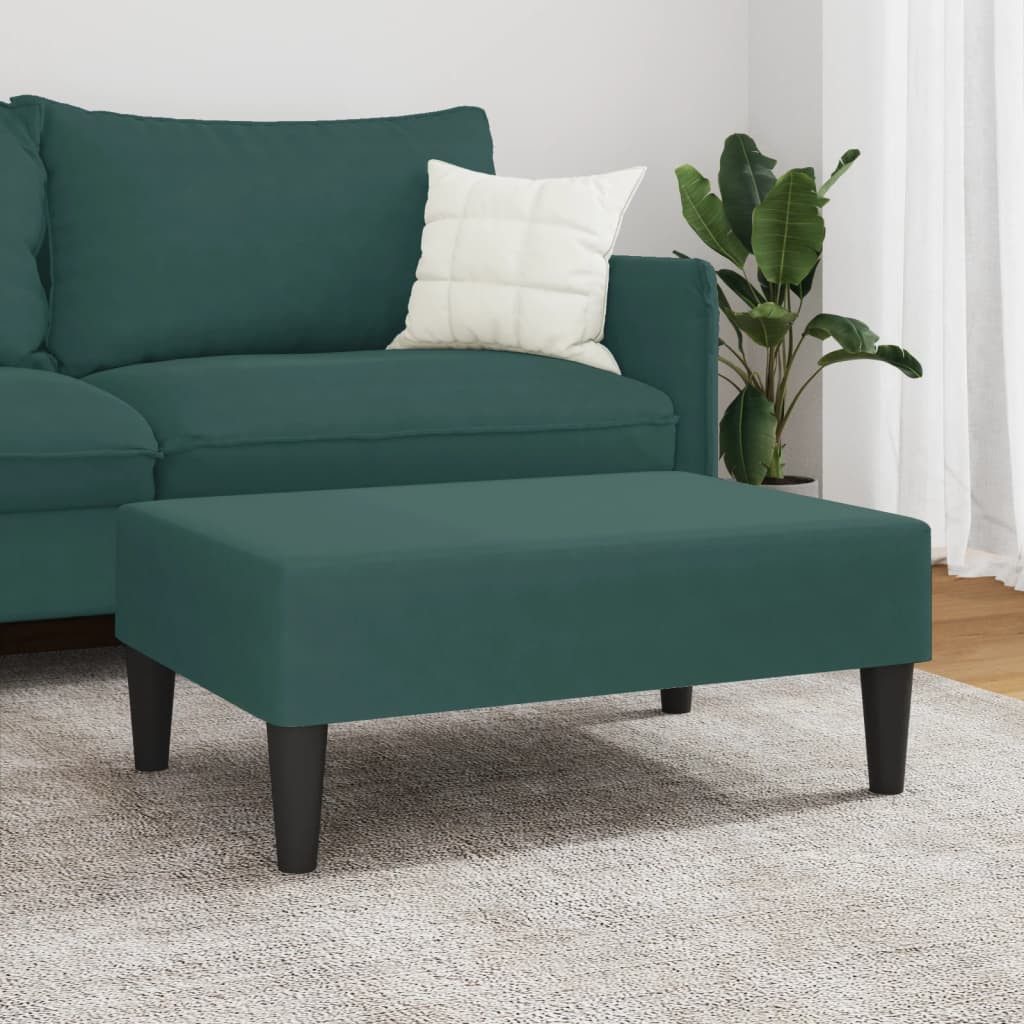 vidaXL Polsterhocker Fußhocker Dunkelgrün 77x55x31 cm Samt (1 St) günstig online kaufen
