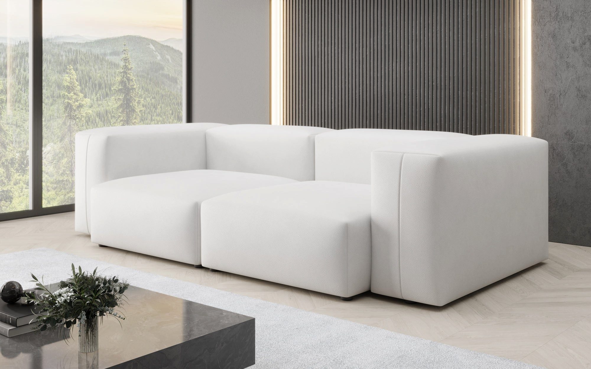 Luxusbetten24 Sofa Designer 2 Sitzer Sofa Snug, mit hochwertigem Echtlederbezug