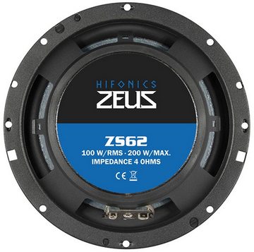 Hifonics Zeus 2-Wege Koax-System 16,5cm ZS-62 Paar 200 Watt Auto-Lautsprecher