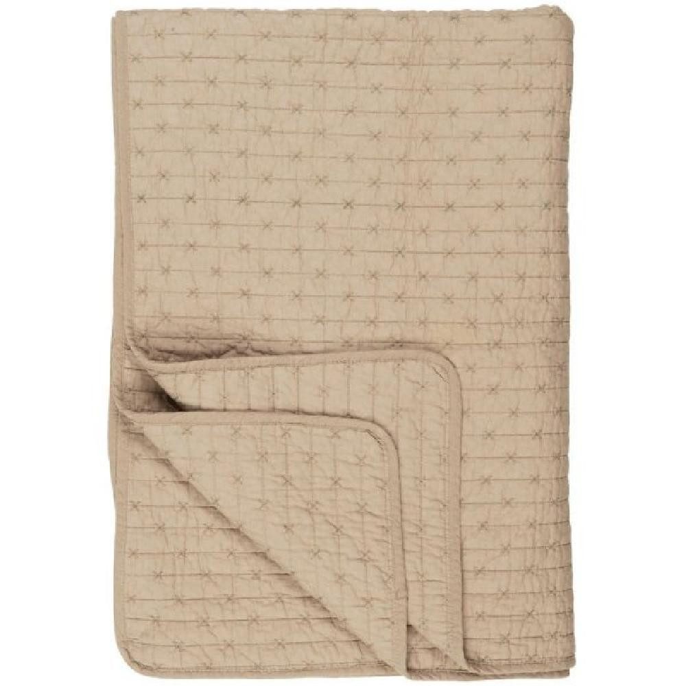 Wohndecke Ib Laursen Tagesdecke Quilt Leinenfarben mit Kreuzstichen (130x18 günstig online kaufen