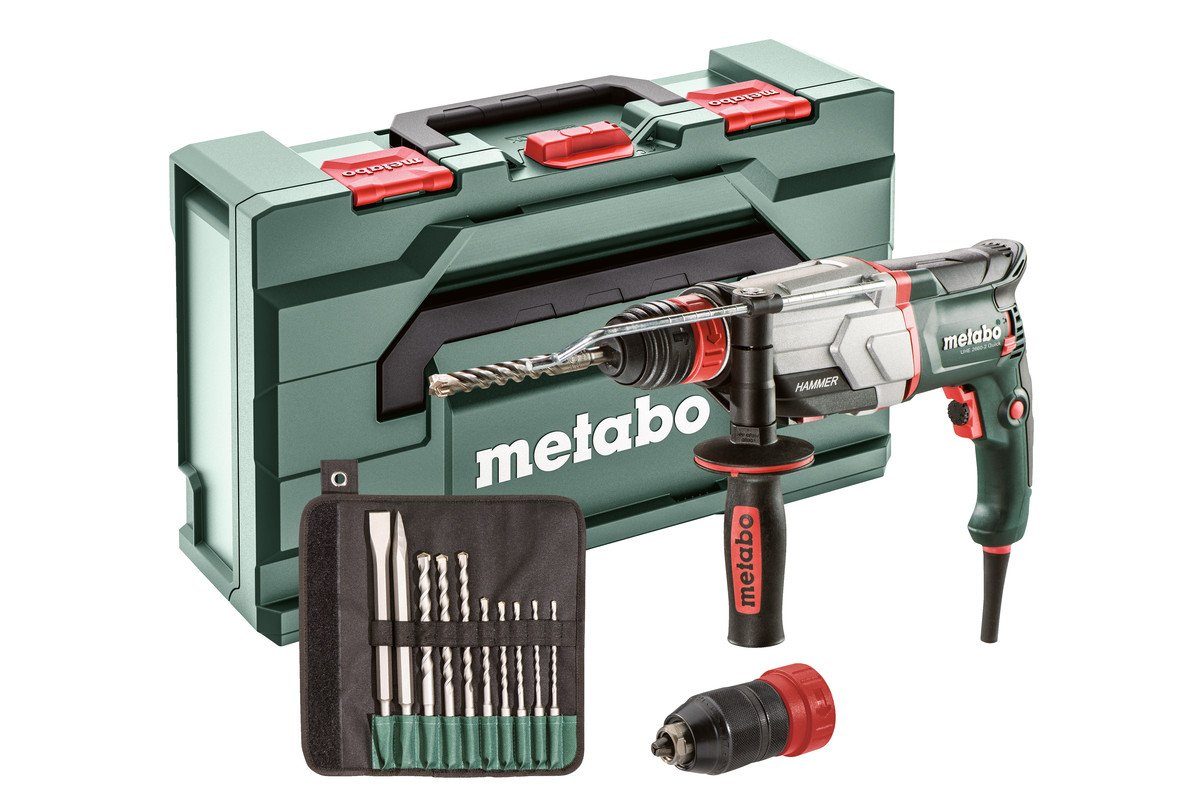 metabo Multihammer UHE 2660-2 Quick Set 800 W, SDS plus, 10-tlg. Bohrer/ Meisselsatz, 230 V, max. 2500,00 U/min