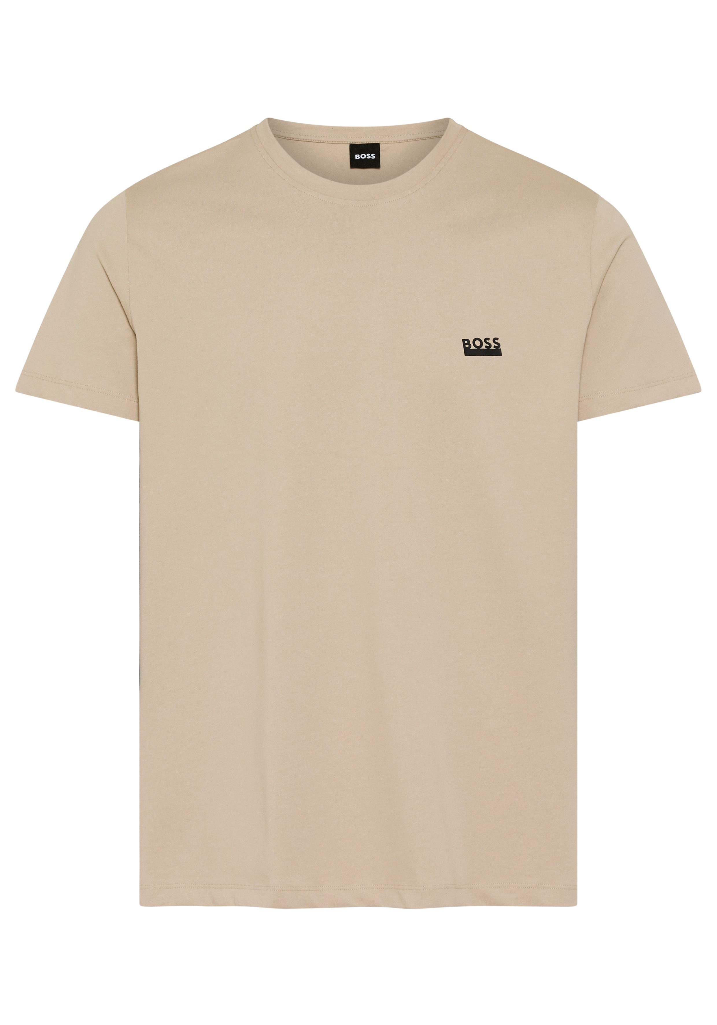 BOSS T-Shirt Rundhals, Jersey, kleines Logo, regular fit günstig online kaufen