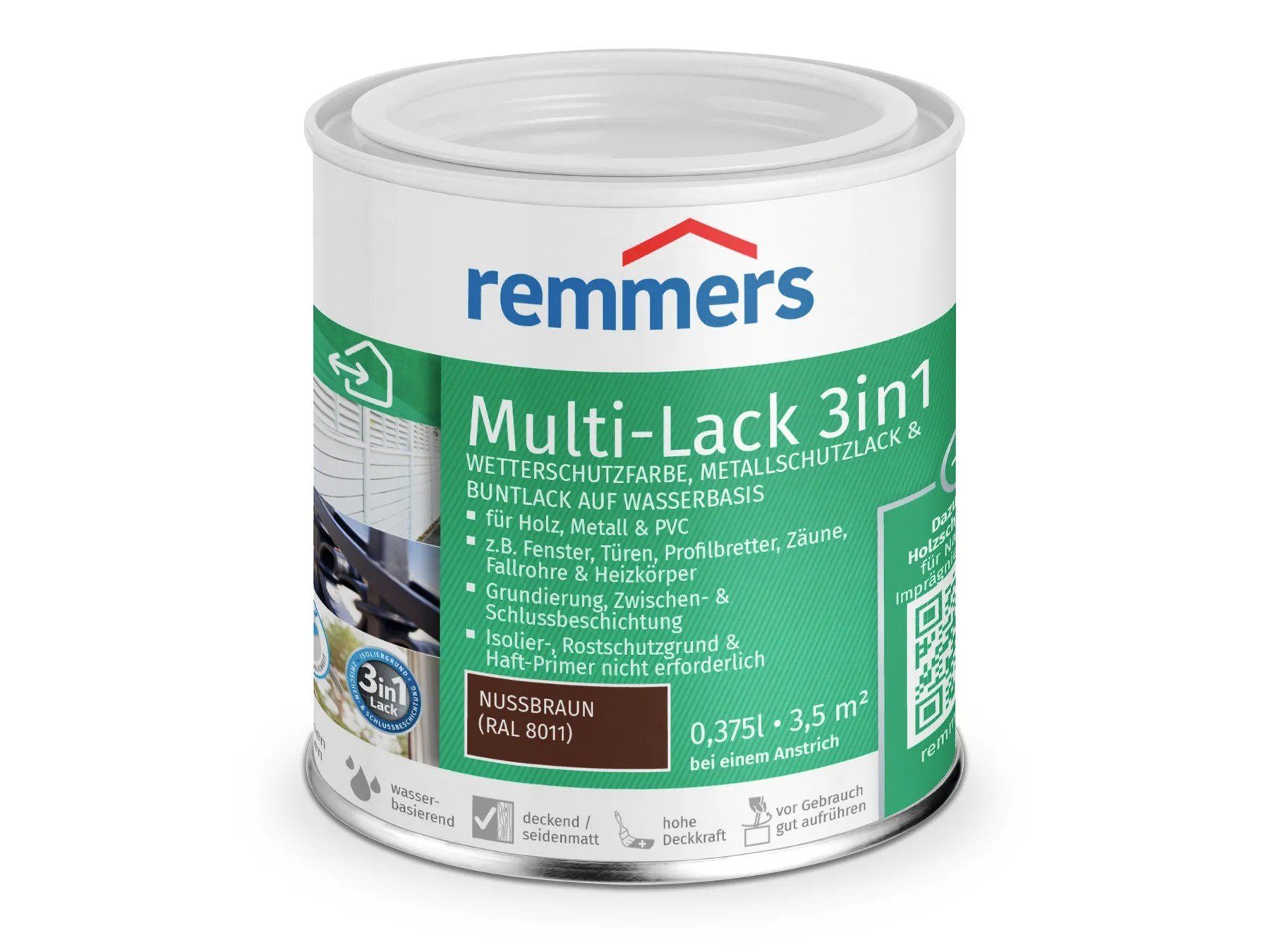 Remmers Lack Multi-Lack 3in1 nussbraun (RAL 8011)