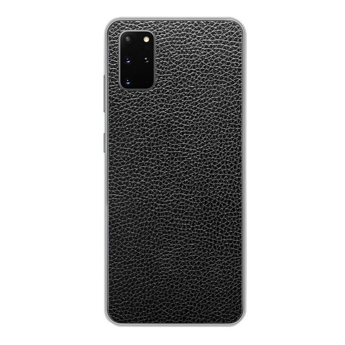 MuchoWow Handyhülle Leder - Textur - Schwarz - Grün - Hell Phone Case Handyhülle Samsung Galaxy S20 Plus Silikon Schutzhülle