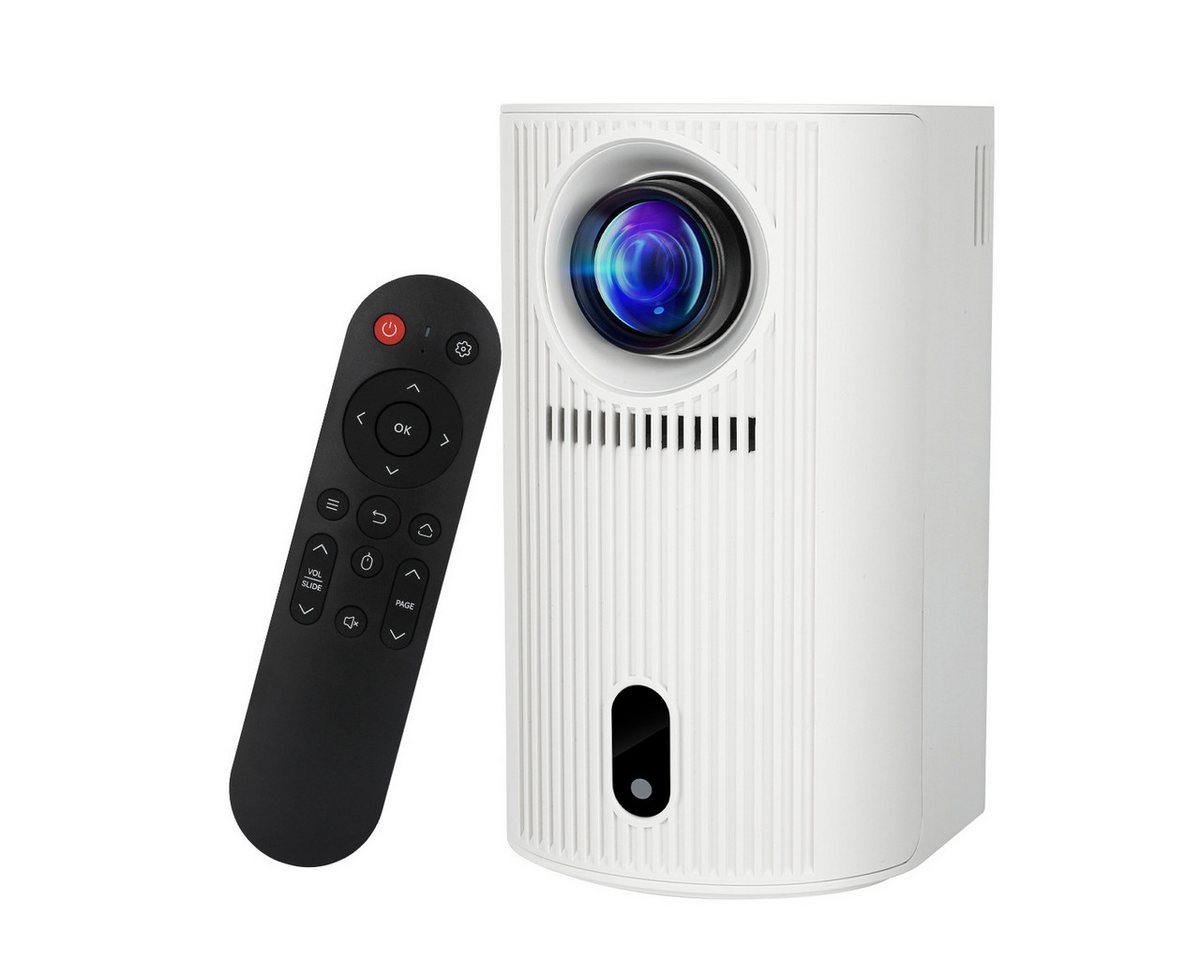 Happybe Mini Beamer 4K 1920 x 1080P, Unterstützt WiFi 6, BT 5.4 Android 11 Portabler Projektor (1920 x 1080 px, mit HDMI/USB /AUDIO, 1000:1, HIFI-Lautsprecher 4K 1080p unterstützt)
