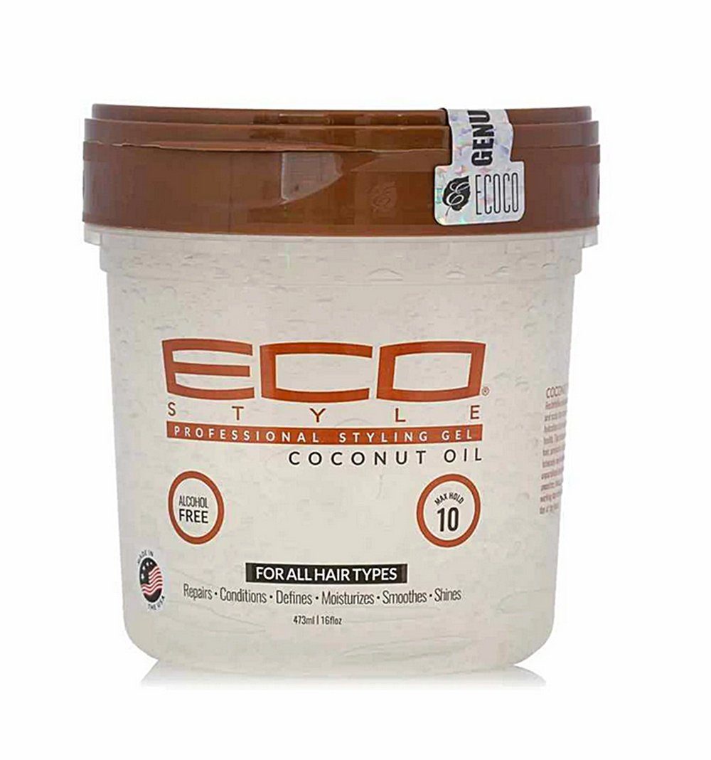 Eco Styler 473ml Max Eco Kokosöl Oil Coconut Styler Hold Haargel Gel Styling Professional