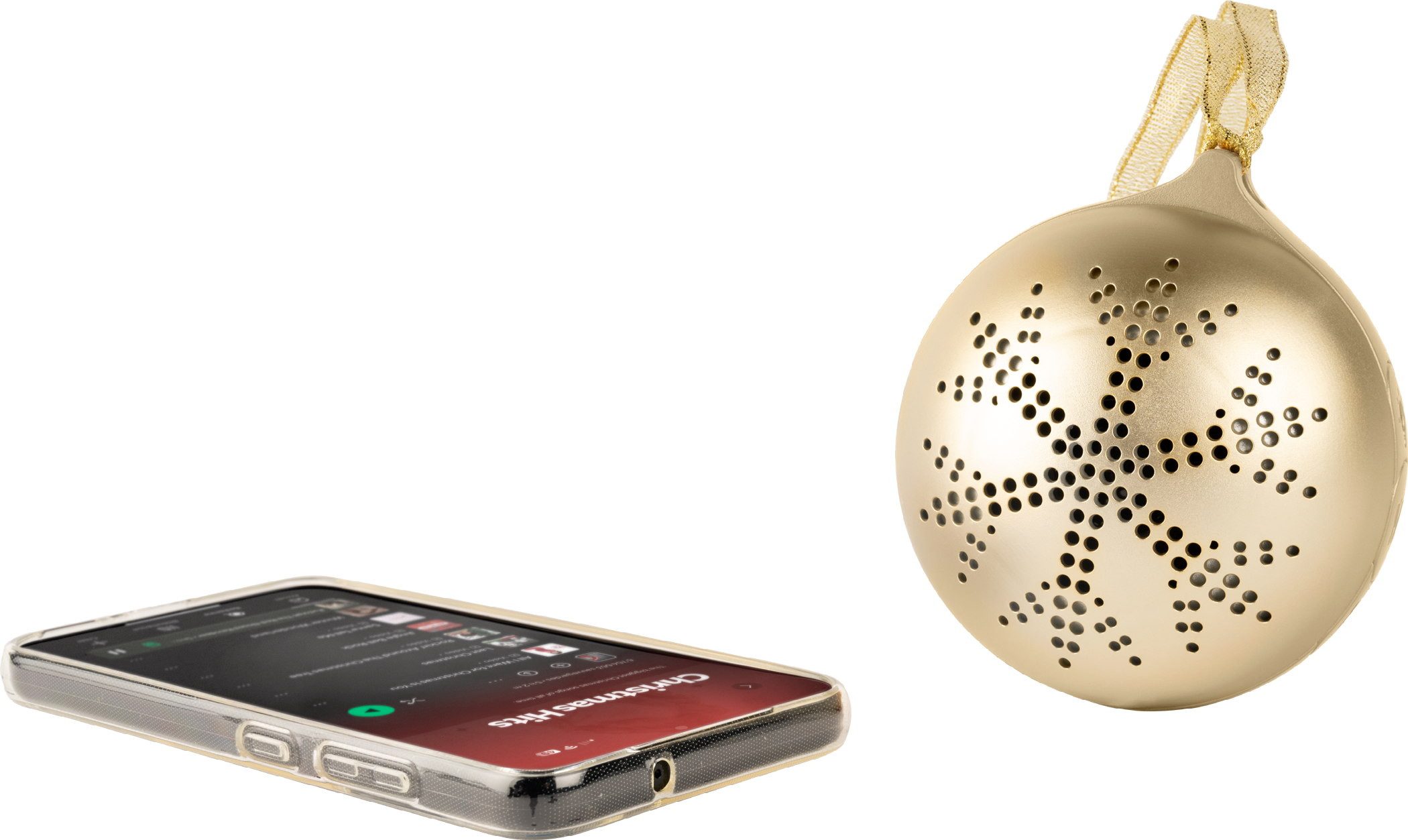 BigBen Bluetooth portabler Lautsprecher EPOK Weihnachtskugel gold AU390094 Bluetooth-Lautsprecher