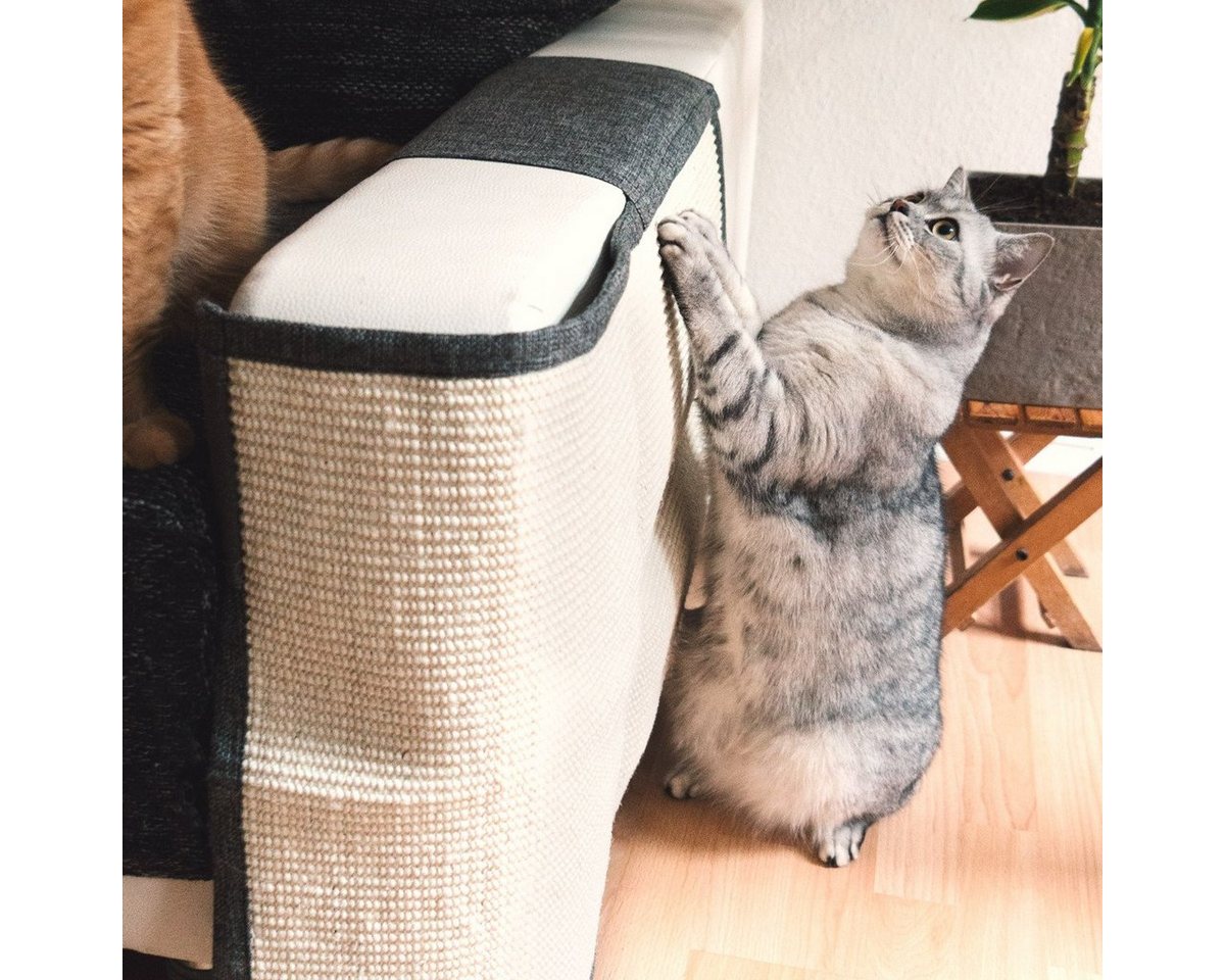 Thumbnail - Navaris Kratzpappe Katzen Kratzmatte Kratzschutz Sofa - Sisal Kratzteppich - links, (1-tlg)