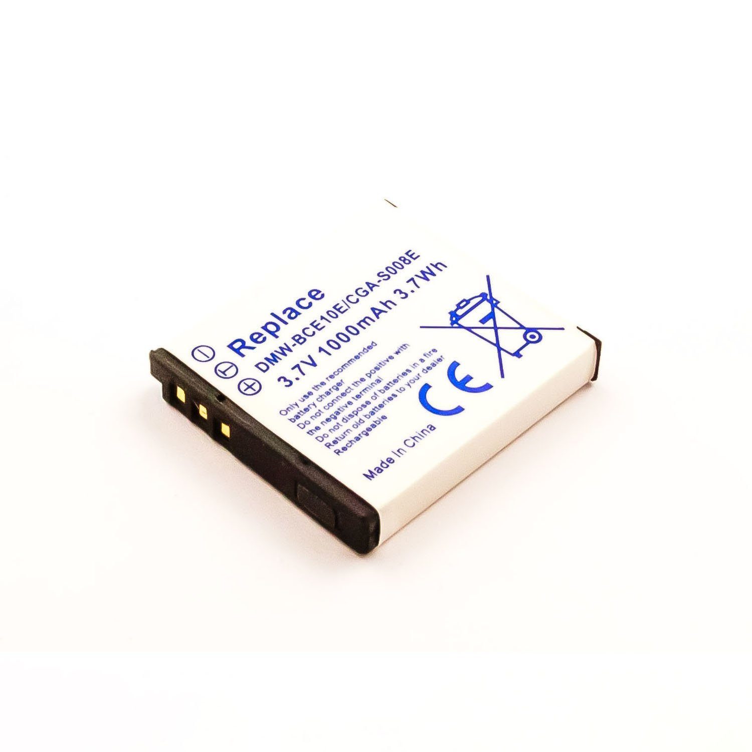 (1 Akku St) 900 kompatibel mAh mit MobiloTec Akku LUMIX DMW-BCE10E Panasonic Akku