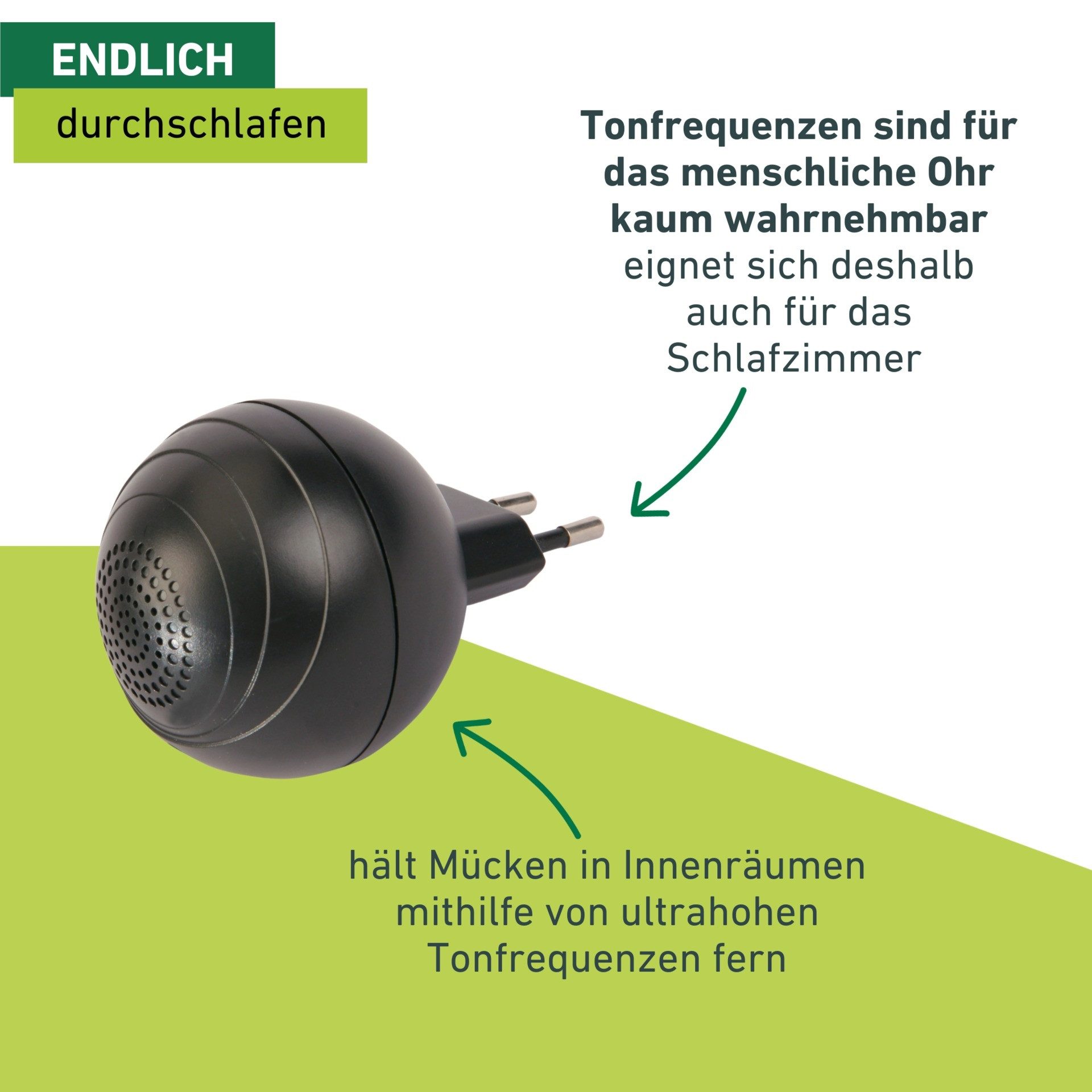 Windhager Insektenabwehrgerät für Mücken, Mückenabwehr Classic, Mückenstecker, hält Mücken in Innenräumen mithilfe von ultrahohen Tonfrequenzen fern – Bild 3 von 5