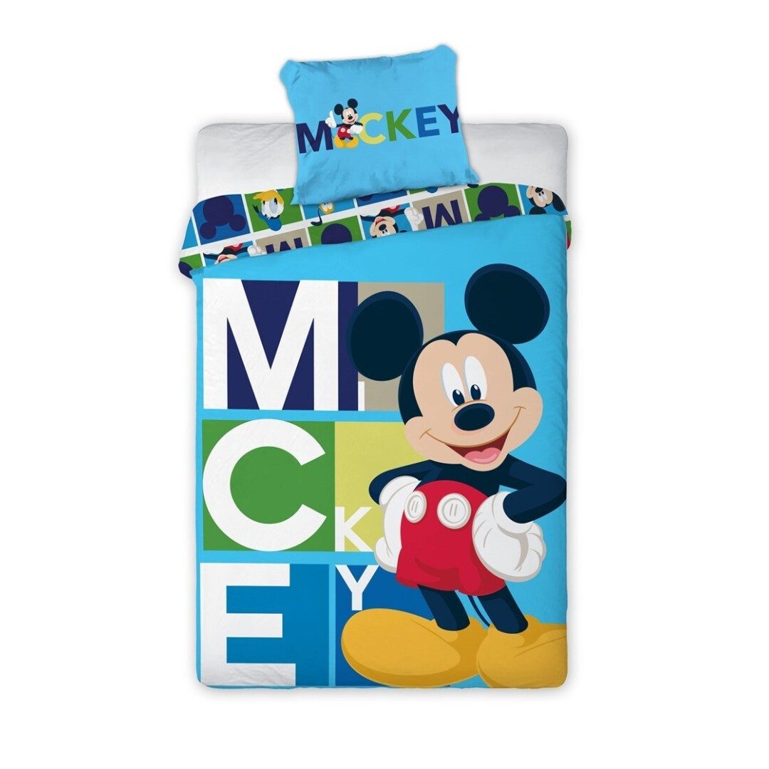 Disney Bettwäsche Disney Mickey Maus Kinder Mikrofaser Bettwäsche 2tlg Set, Mikrofaser, 2 teilig, 135/140x200 cm Kissenbezug 63x63 cm