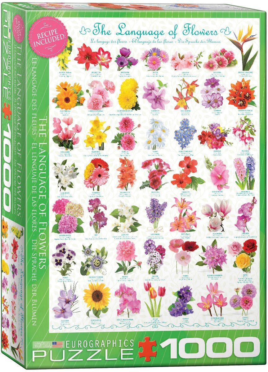 Puzzle 1000 Teile Puzzle - Puzzle - Sag's in der Sprache der Blumen, Puzzleteile