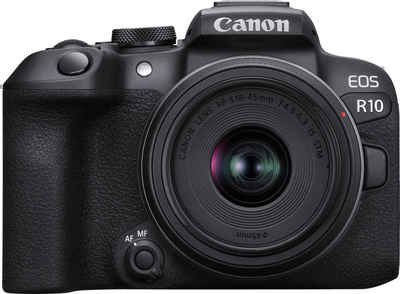 Canon »EOS R10 + RF-S 18-45mm F4.5-6.3 IS STM« Systemkamera (RF-S 18-45mm F4.5-6.3 IS STM, 24,2 MP, Bluetooth, WLAN)