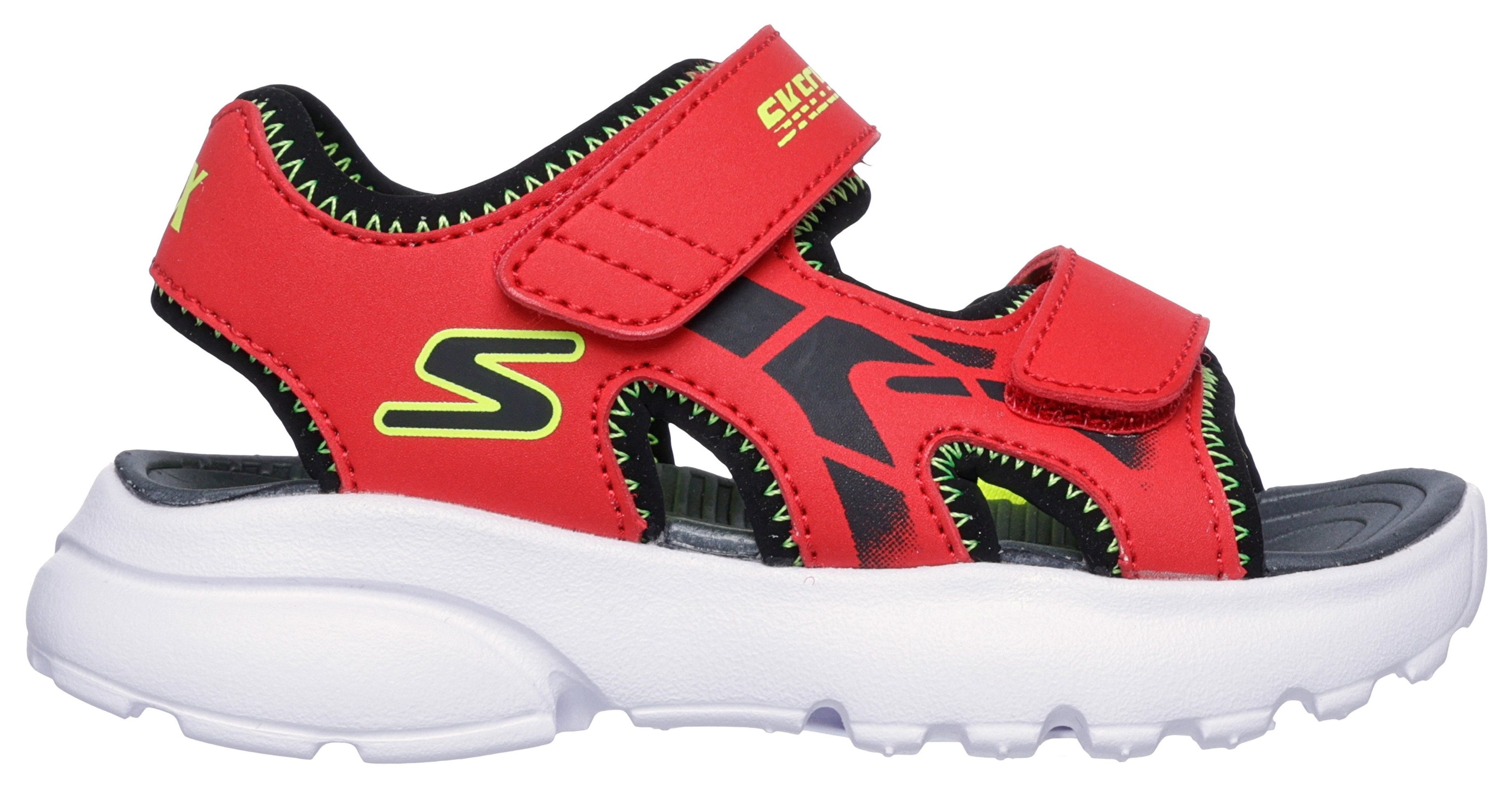 Skechers RAZOR SPLASH Sandale, Sandale mit Klettverschluss, waschbar, Größenschablone zum Download