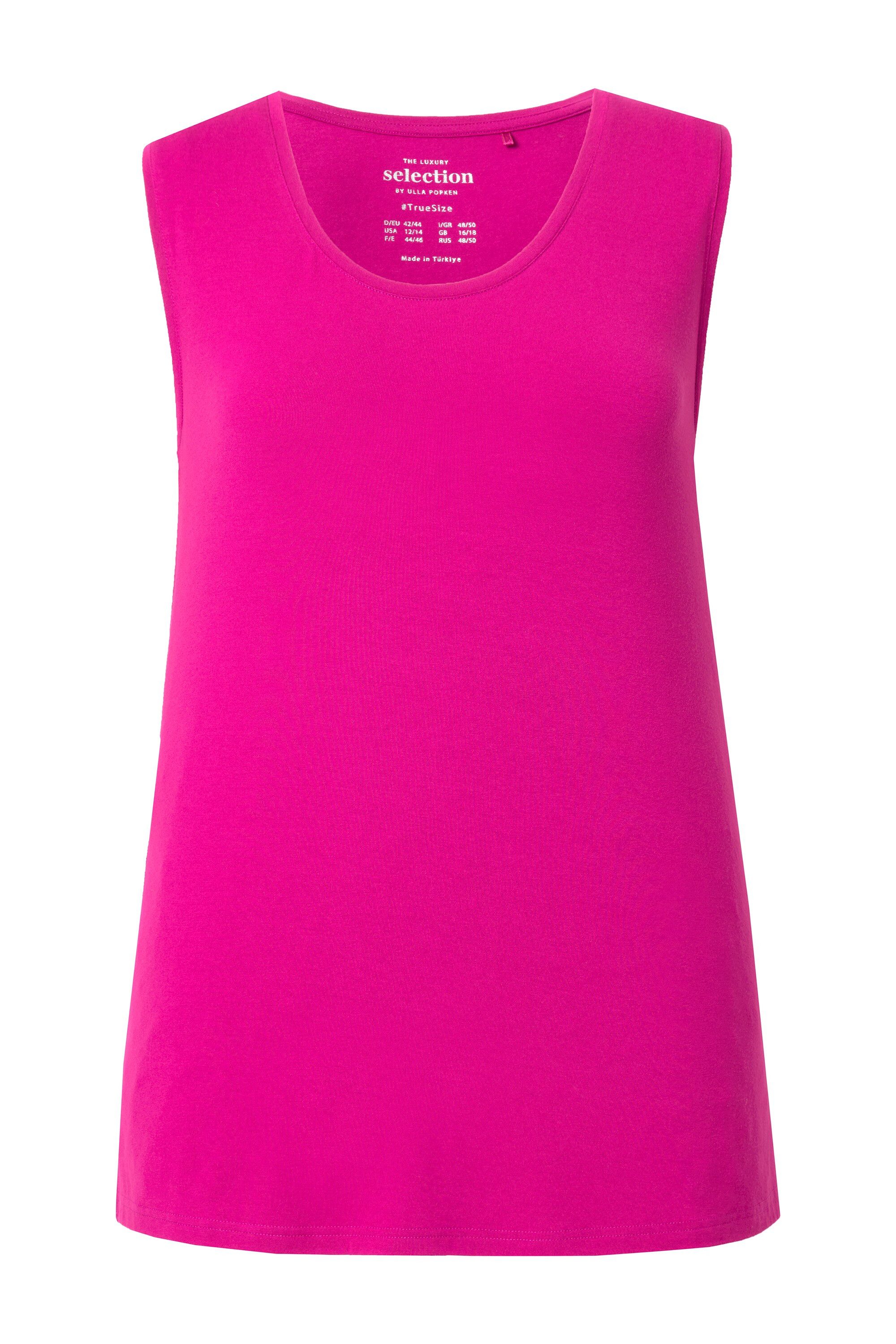 Ulla Popken Longtop Top Stretch Seitenschlitze Crêpe-Qualität günstig online kaufen