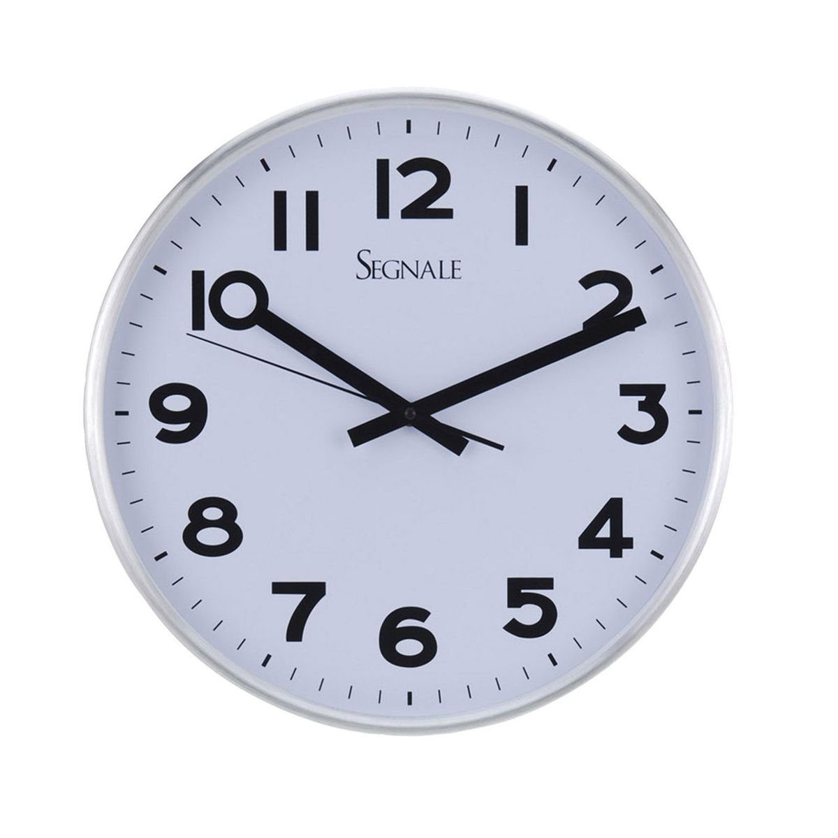 Koopman Uhr Wanduhr 38cm Farbe Uhr (zum Metall weiß schwarz Alu Quarzuhr wählbar Aufhängen)