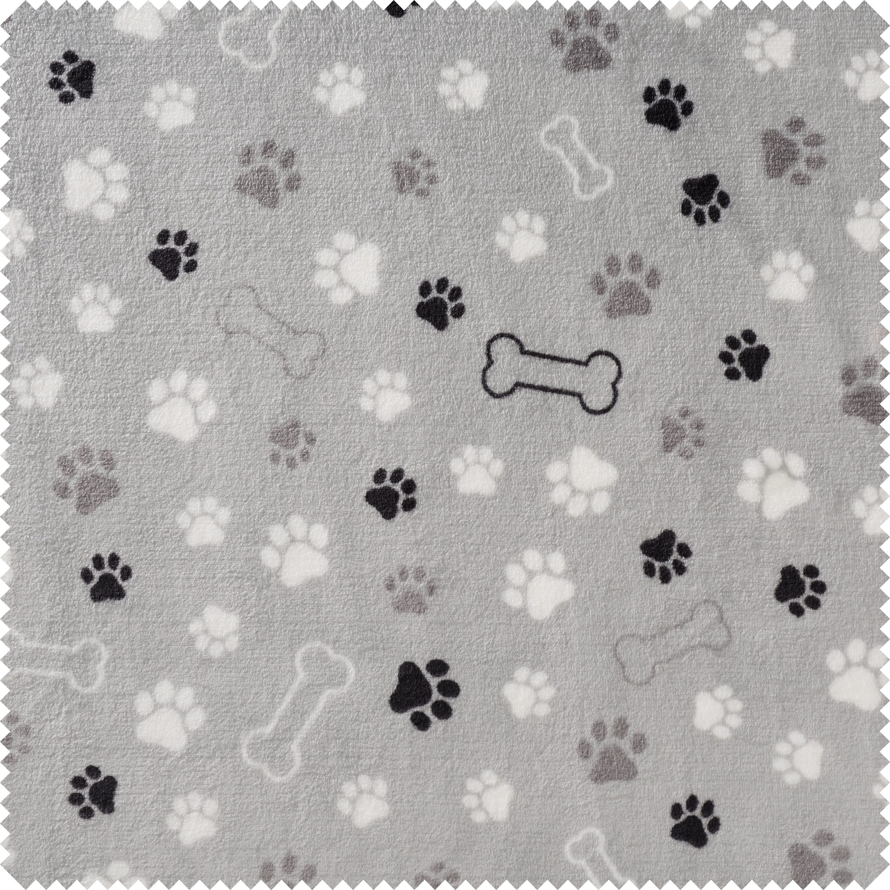 VBS Stoff Fleece-Stoff 'Pfoten und Knochen', 145 cm breit, Meterware