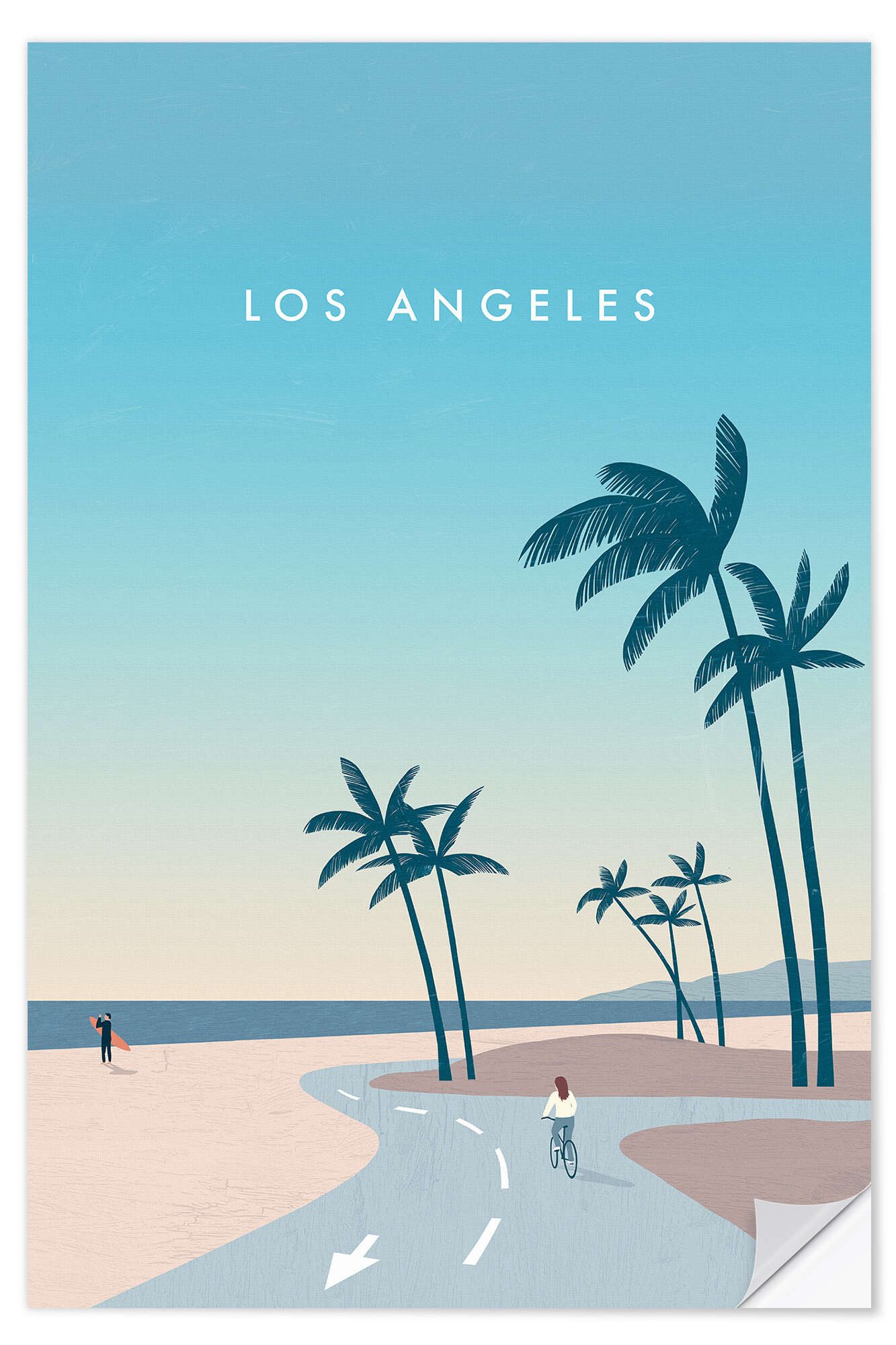 Posterlounge Wandfolie Katinka Reinke, Los Angeles, Minimalistisch Grafikdesign