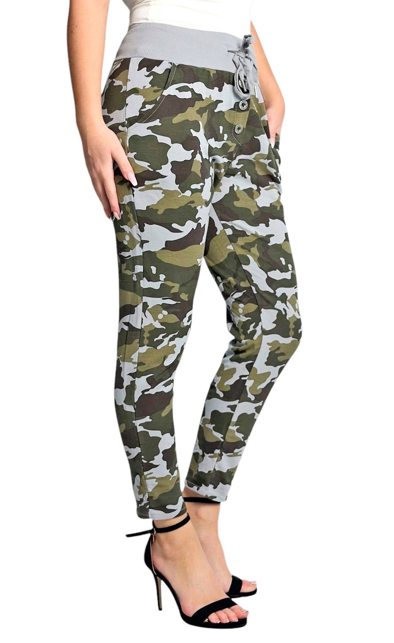 Mississhop Boyfriend-Hose Camouflage Damenhose Militär Hose günstig online kaufen
