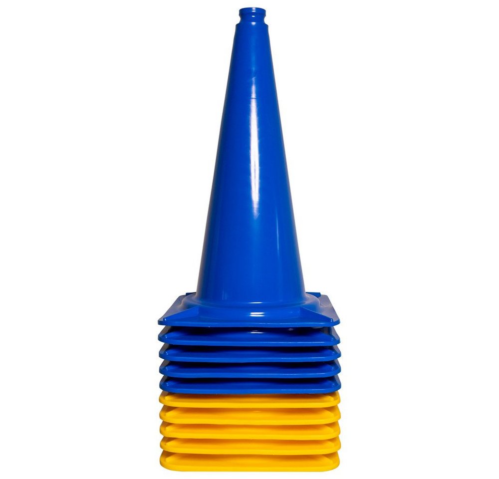 Thumbnail - Dönges Outdoor-Spielzeug XXL-Pylonen 10er-Set Reittraining, 50 cm hoch, blau/gelb